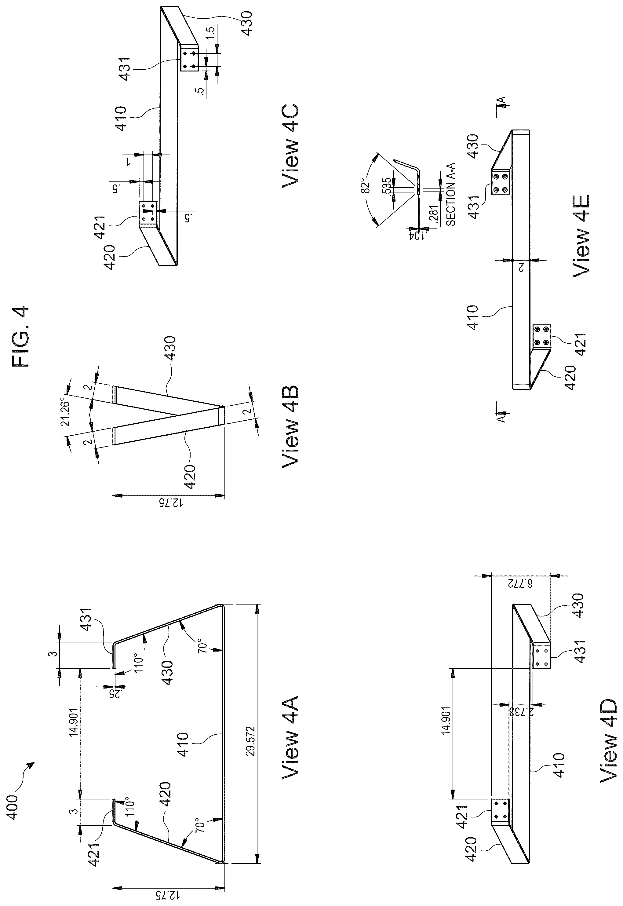 Patent US12324508 Figure 3 – Mechanical structural support with asymmetric opposing angles