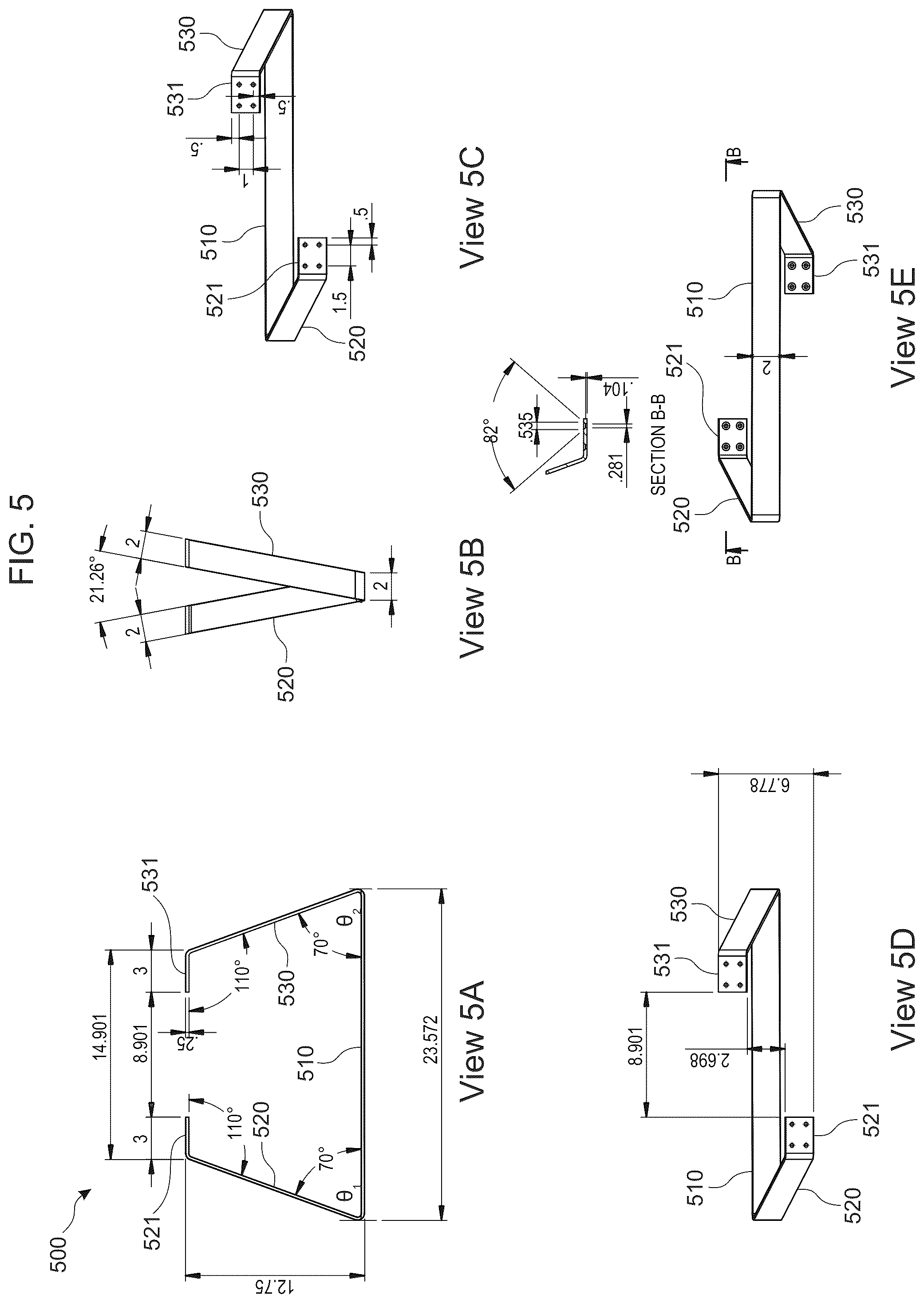 Patent US12324508 Figure 4 – Mechanical structural support with asymmetric opposing angles
