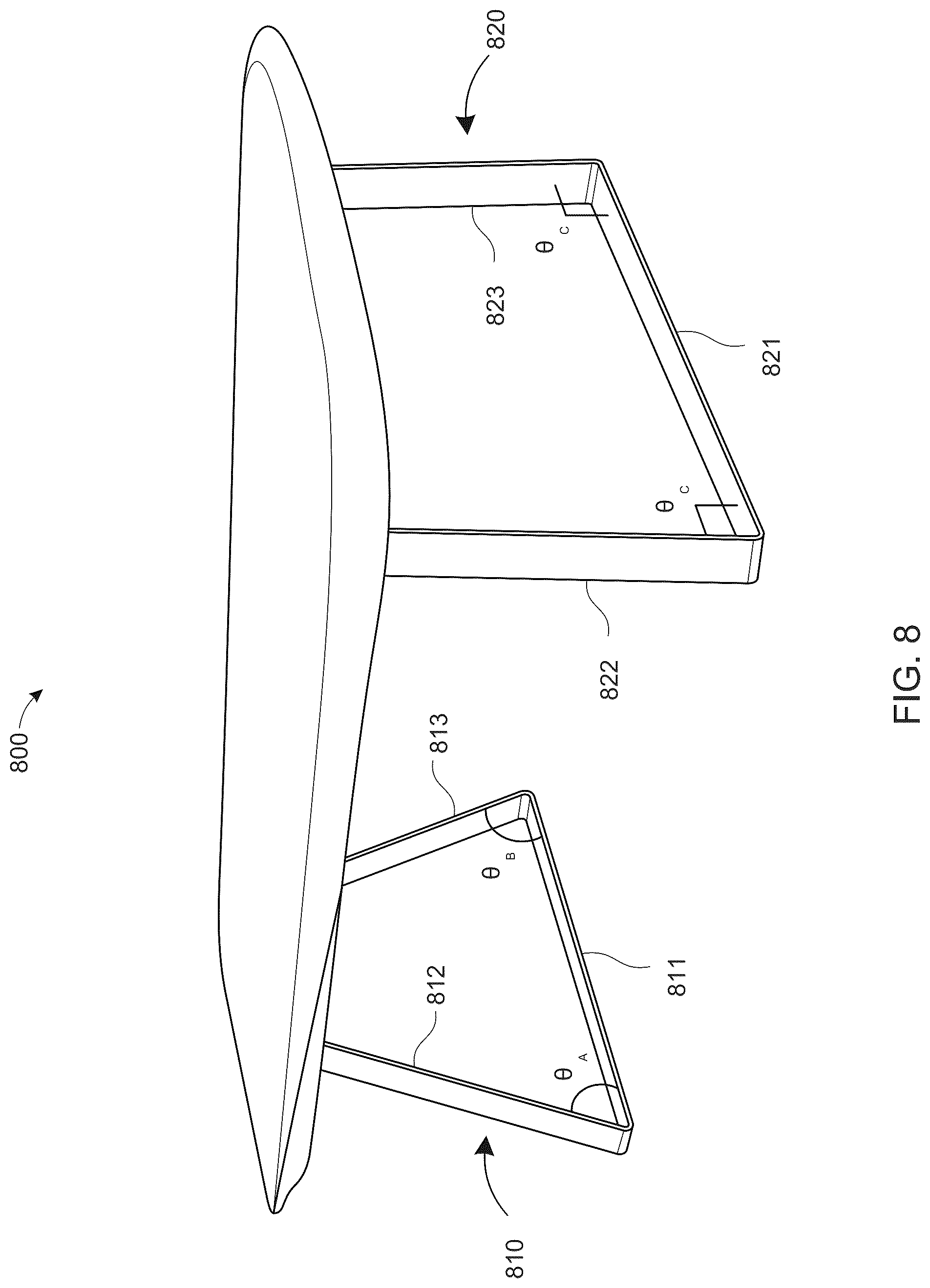 Patent US12324508 Figure 7 – Mechanical structural support with asymmetric opposing angles