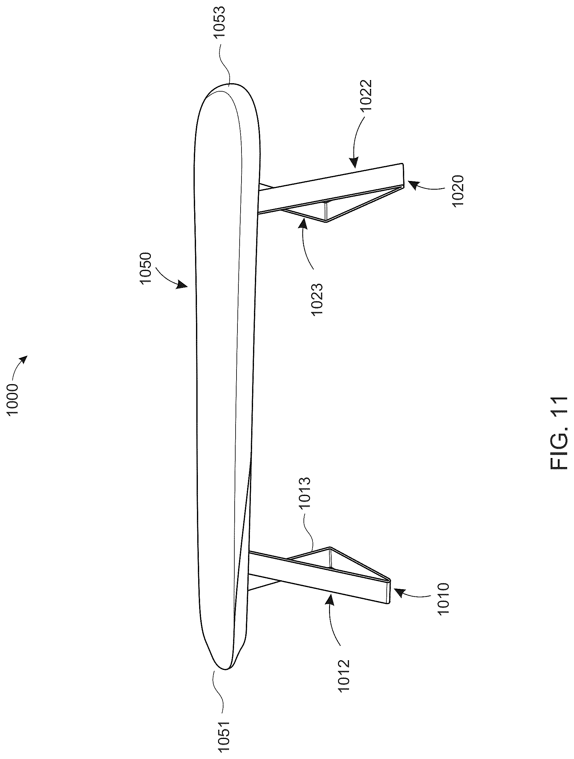 Patent US12324508 Figure 10 – Mechanical structural support with asymmetric opposing angles