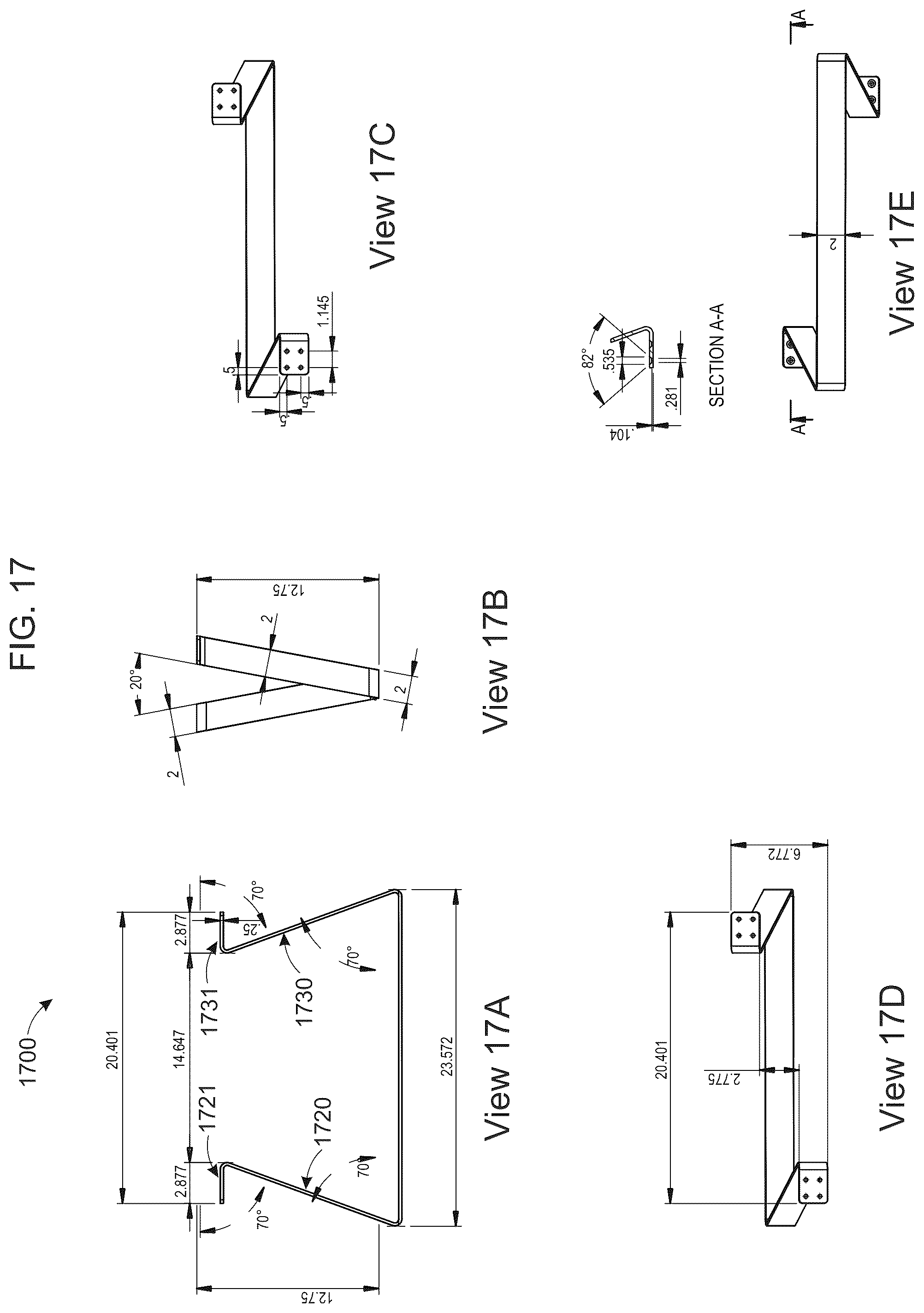 Patent US12324508 Figure 14 – Mechanical structural support with asymmetric opposing angles