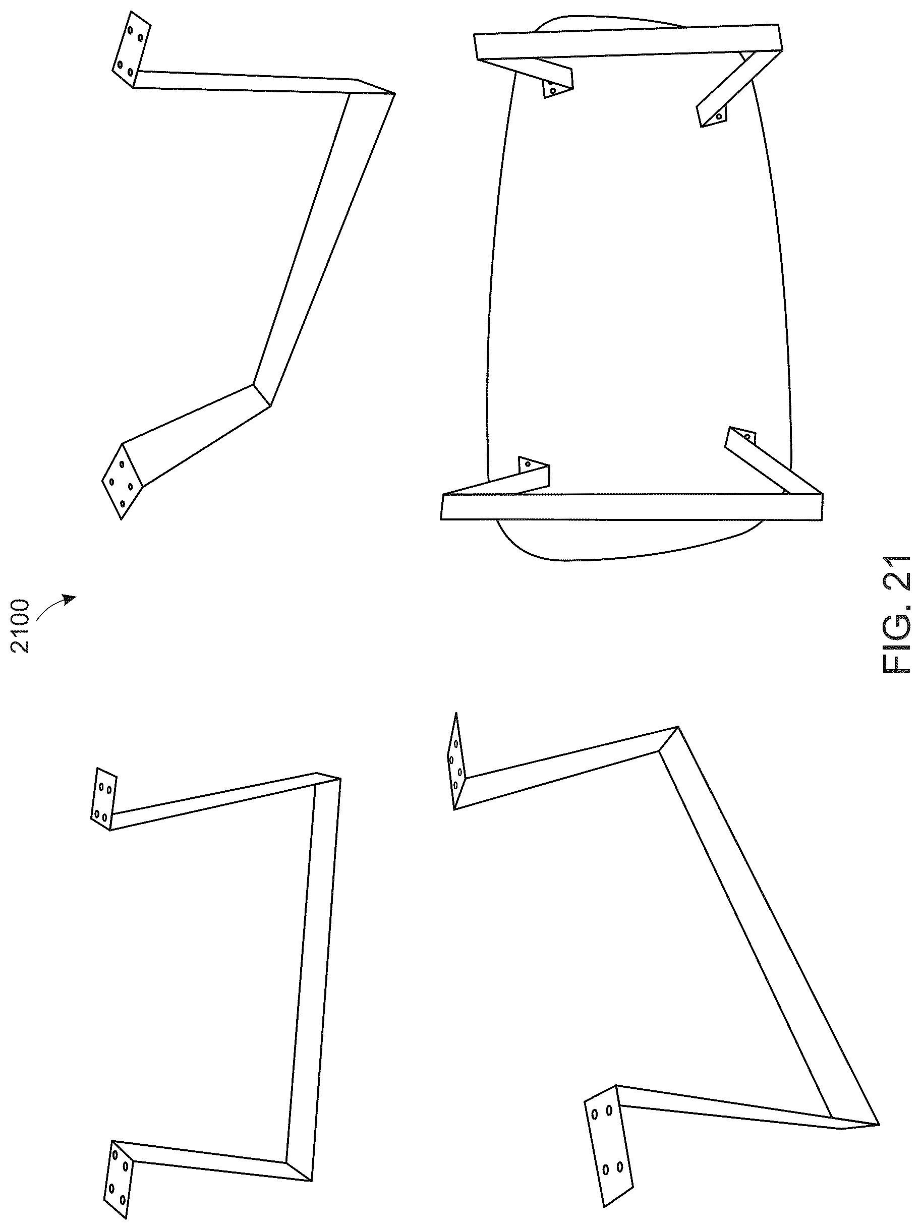 Patent US12324508 Figure 18 – Mechanical structural support with asymmetric opposing angles