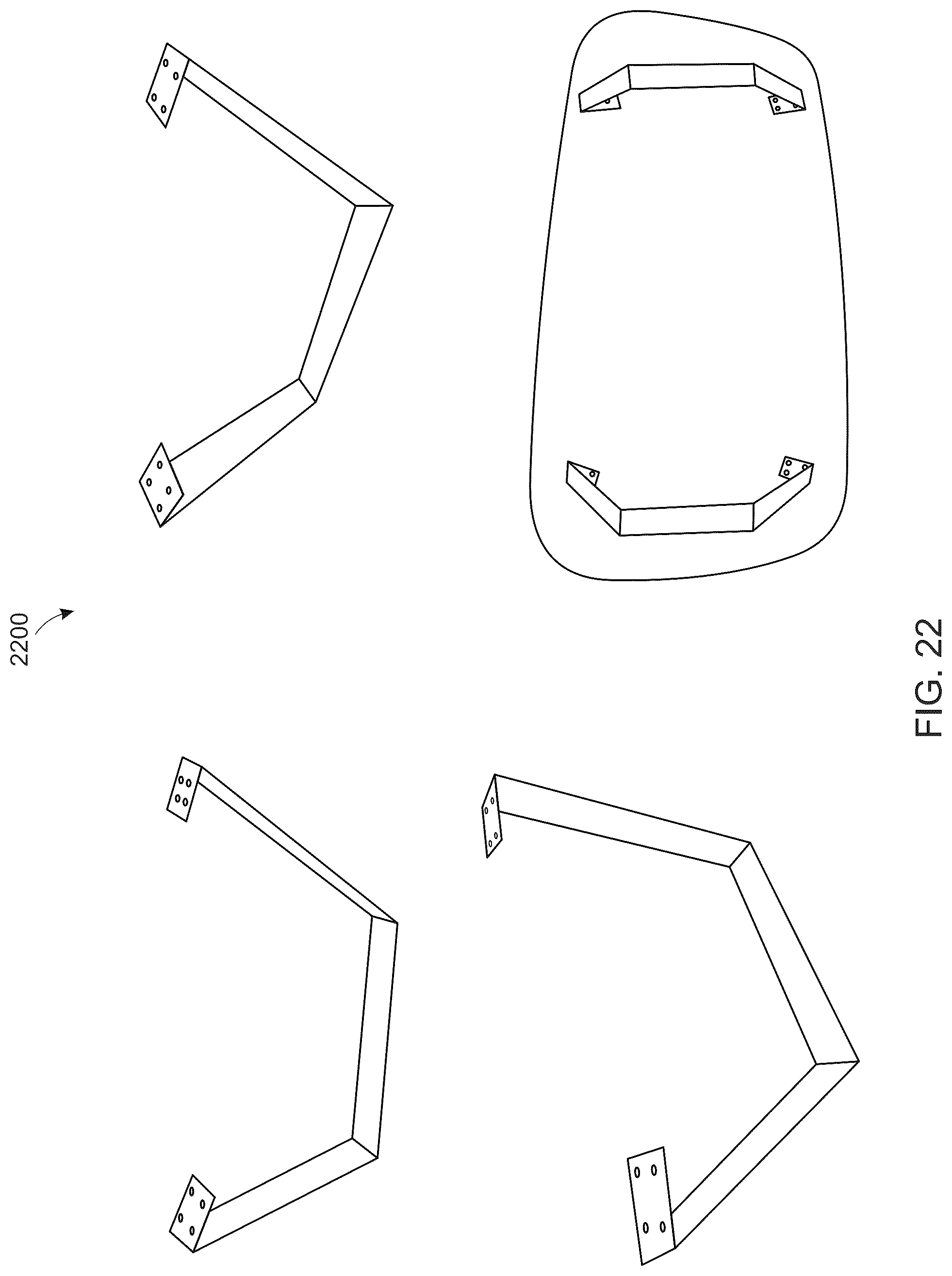 Patent US12324508 Figure 19 – Mechanical structural support with asymmetric opposing angles