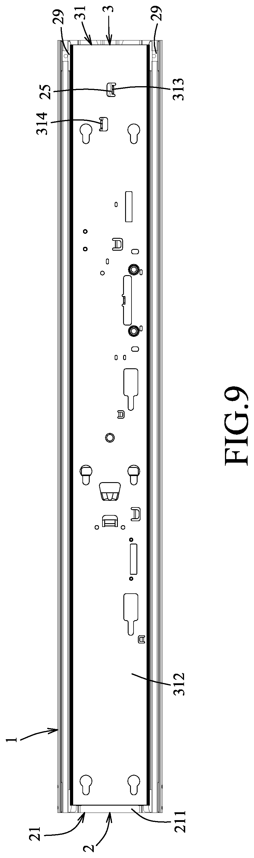 Patent US12324514 Figure 9 – Three-section slide rail device