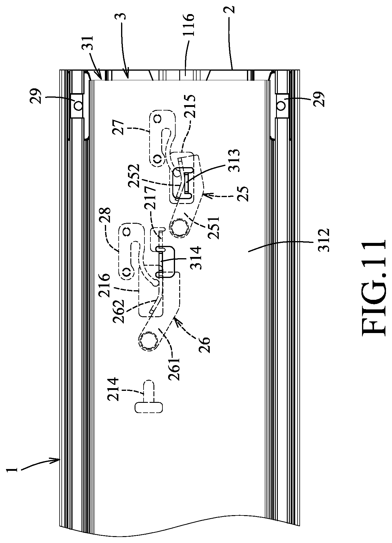 Patent US12324514 Figure 11 – Three-section slide rail device