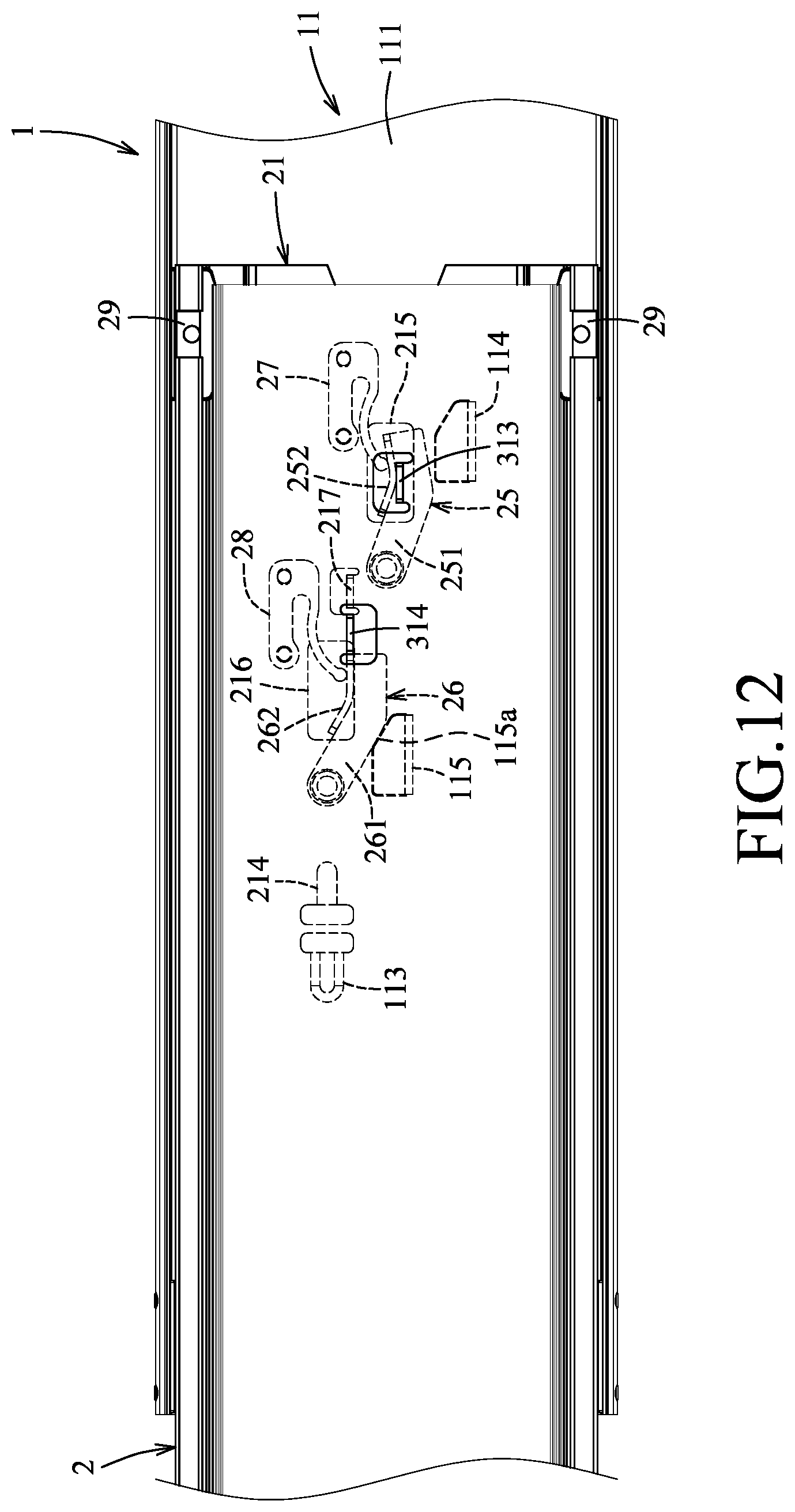 Patent US12324514 Figure 12 – Three-section slide rail device