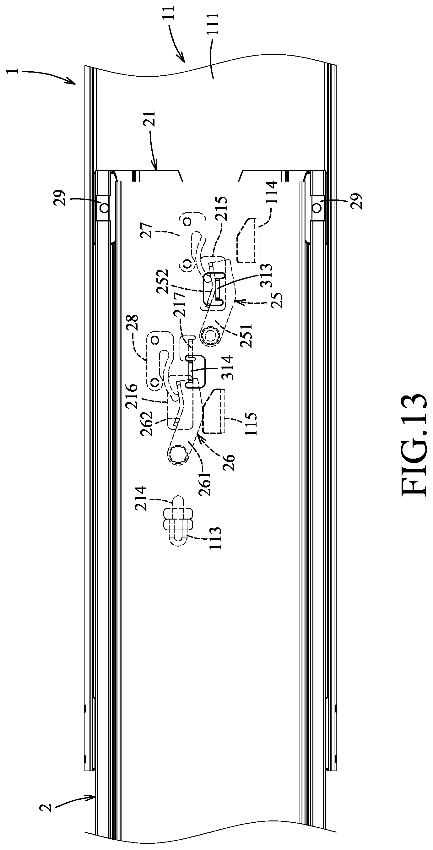 Patent US12324514 Figure 13 – Three-section slide rail device