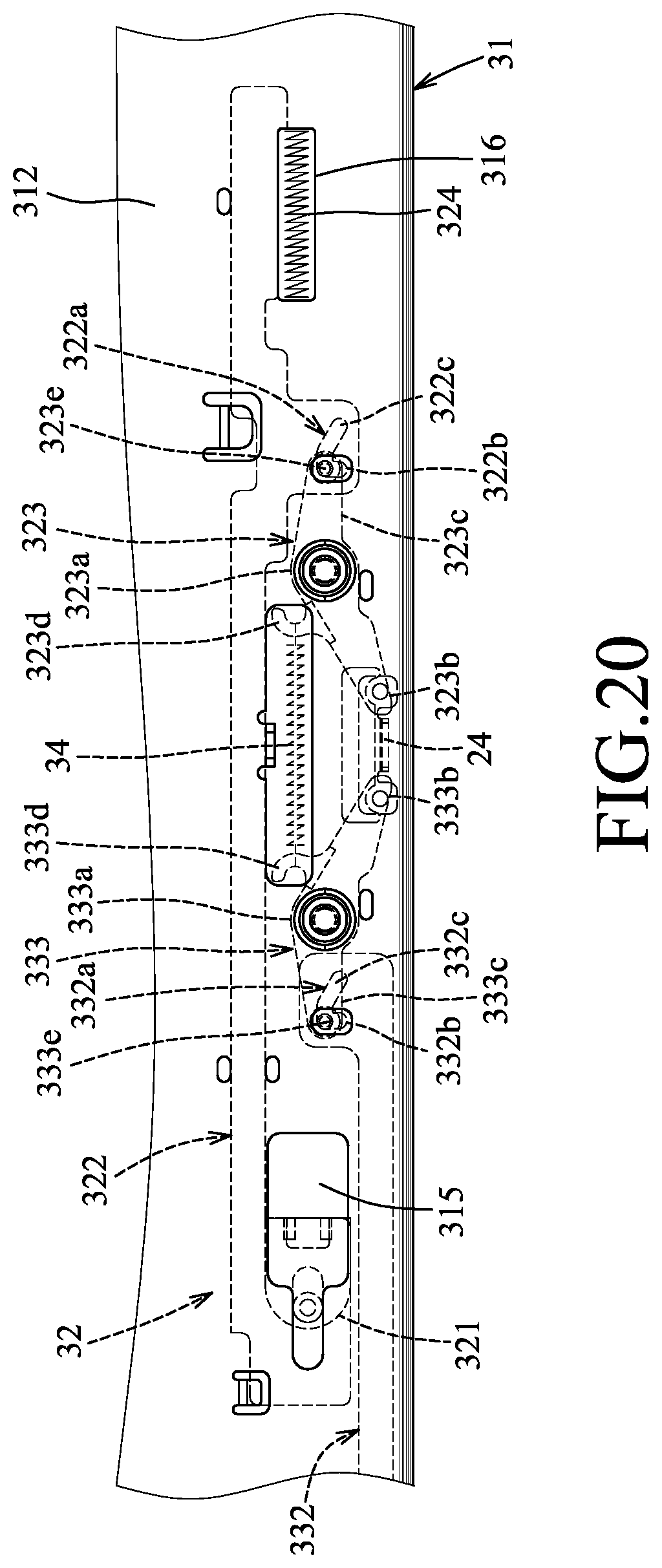 Patent US12324514 Figure 20 – Three-section slide rail device