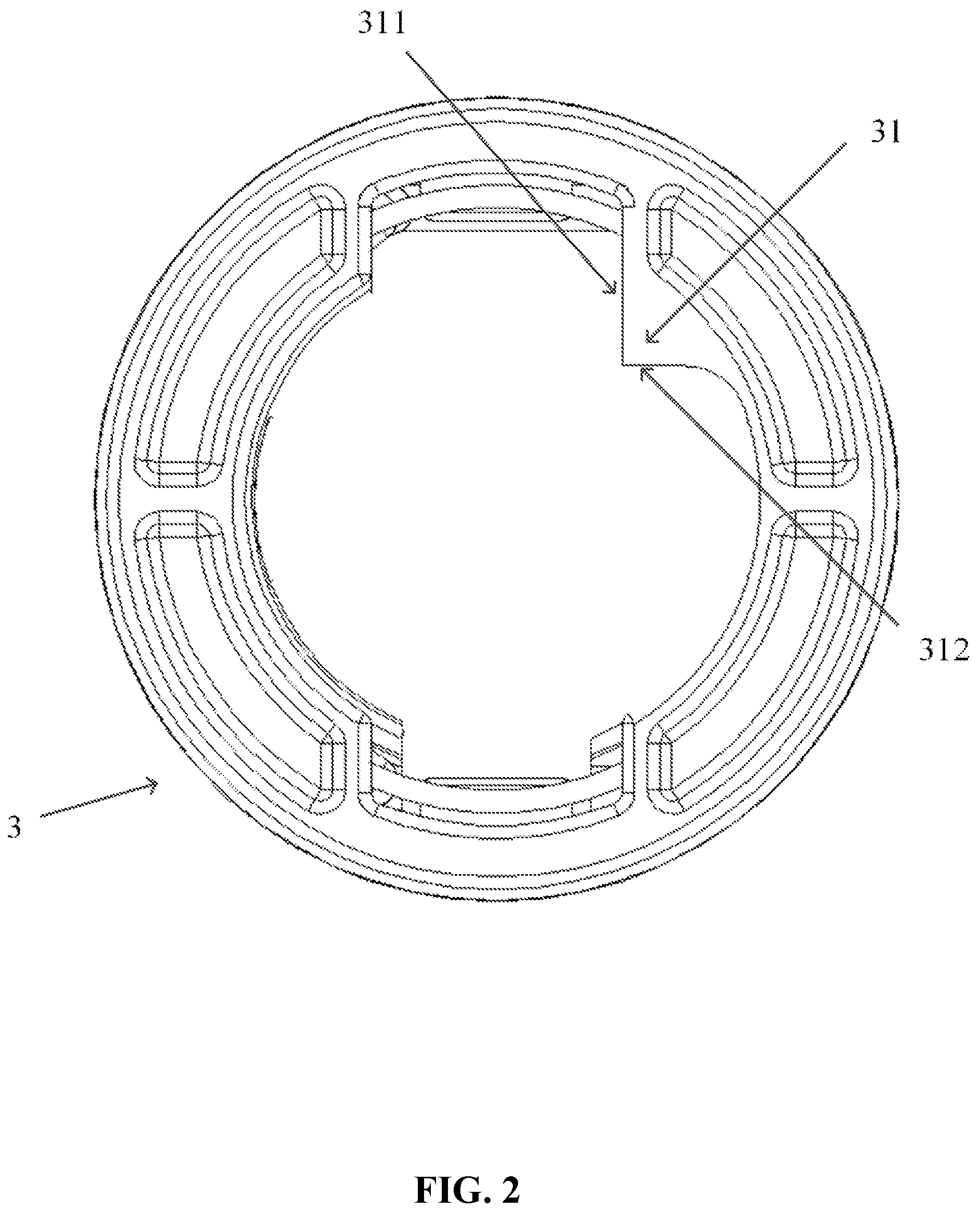 Patent US12324517 Figure 2 – Foldable table with leg rotation limiting structure