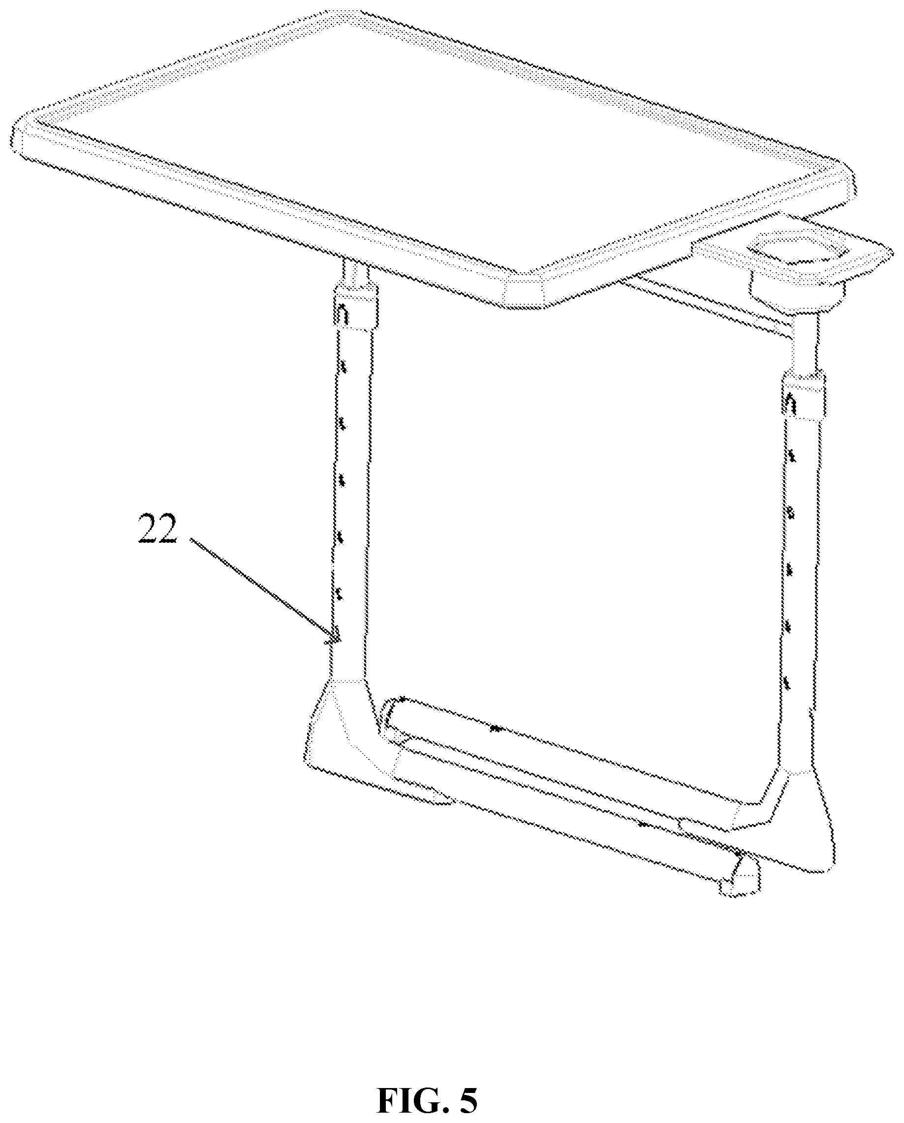 Patent US12324517 Figure 5 – Foldable table with leg rotation limiting structure