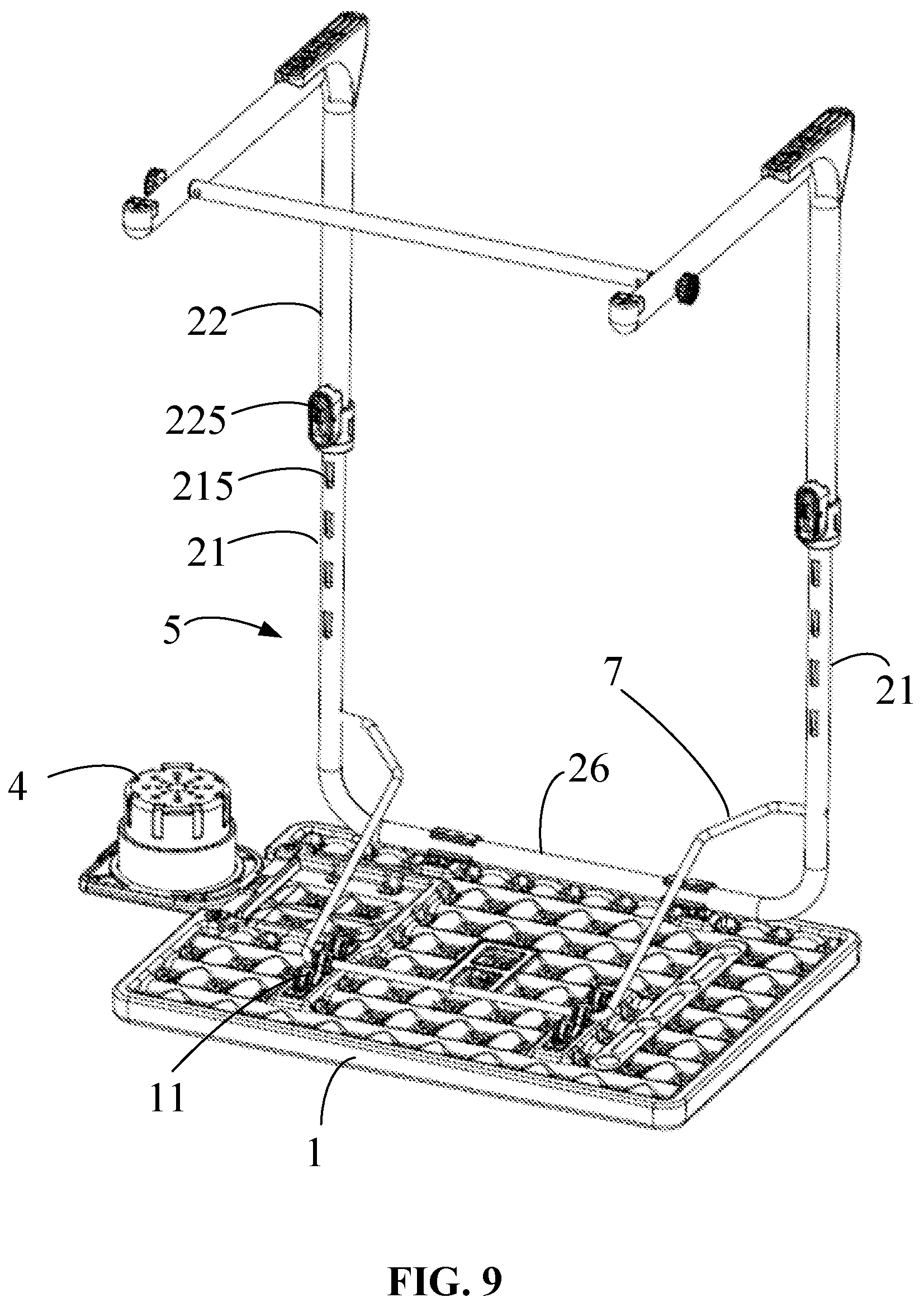 Patent US12324517 Figure 9 – Foldable table with leg rotation limiting structure