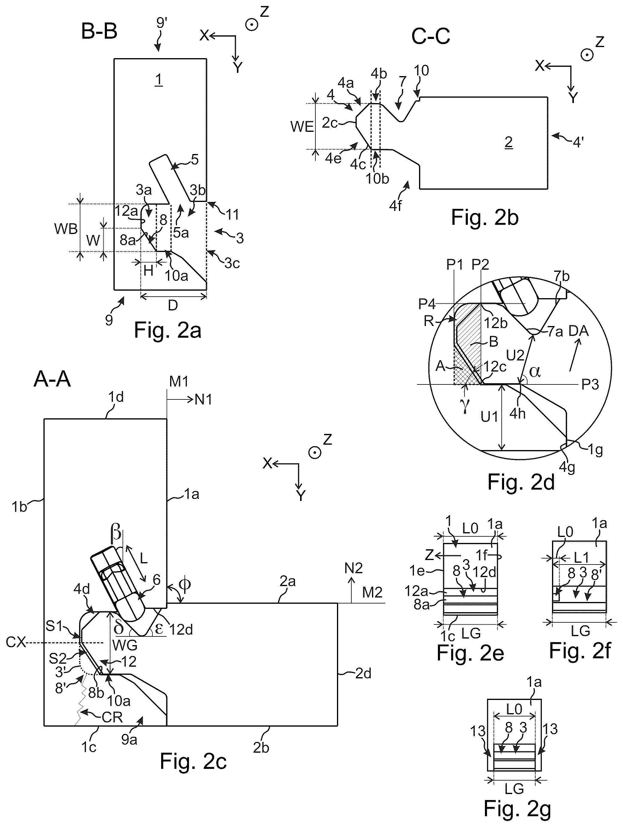 Patent US12324519 Figure 2 – Panels comprising a mechanical locking device and an associated assembled article