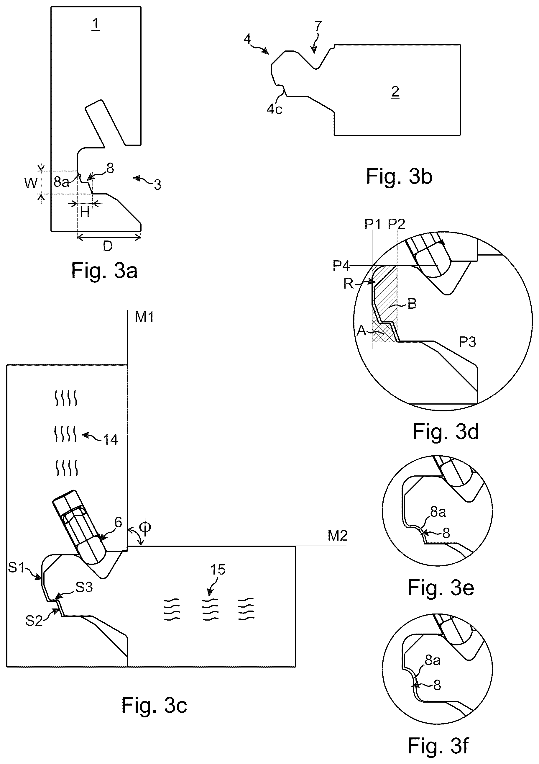 Patent US12324519 Figure 3 – Panels comprising a mechanical locking device and an associated assembled article