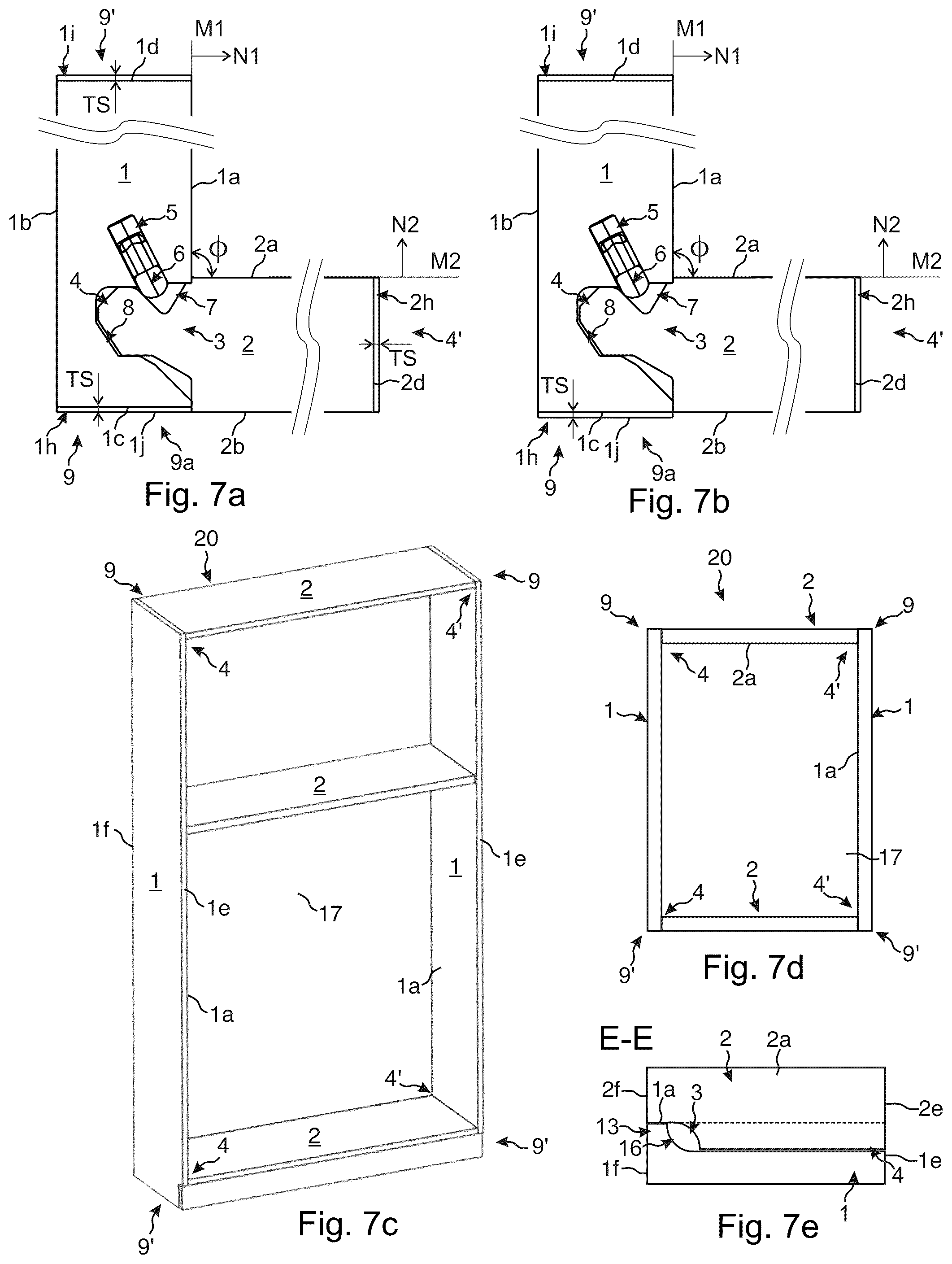 Patent US12324519 Figure 7 – Panels comprising a mechanical locking device and an associated assembled article