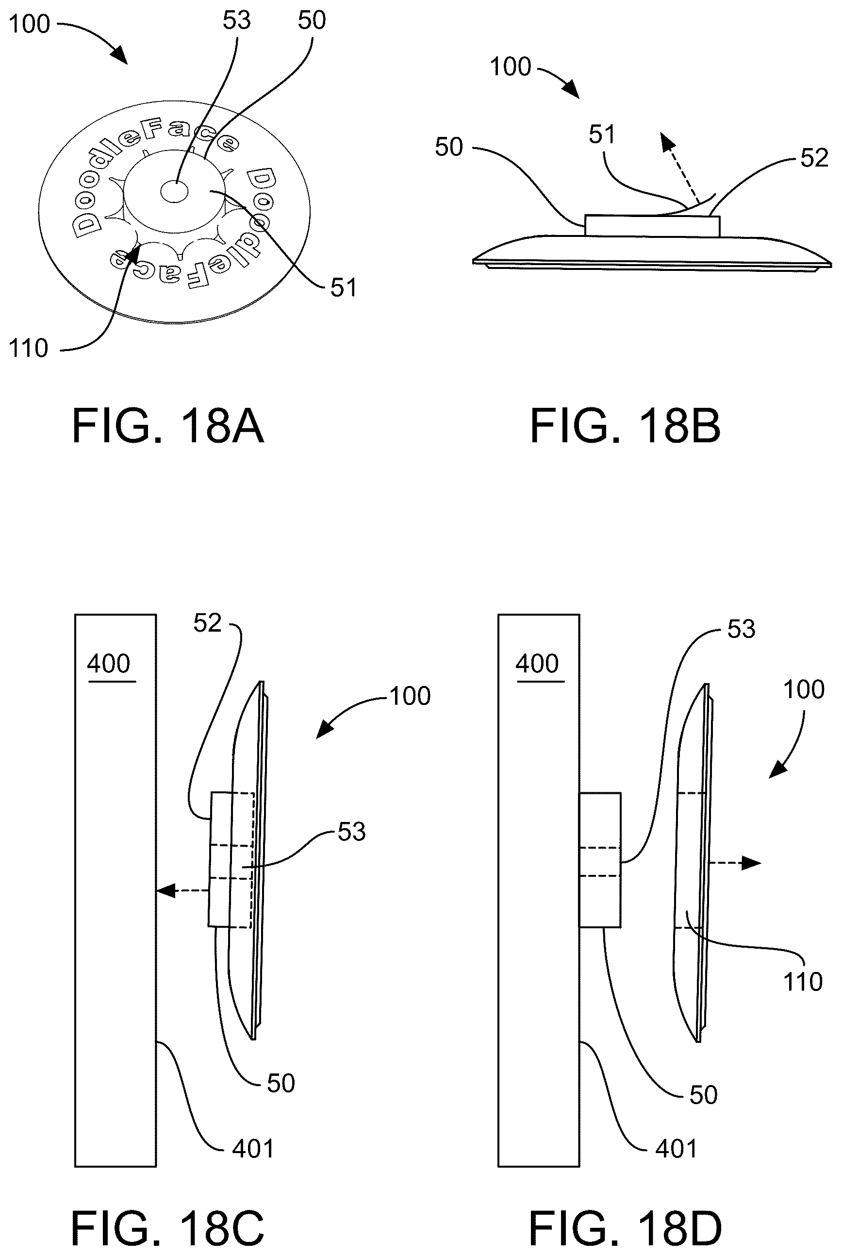 Patent US12324521 Figure 18 – Whiteboard substrate with mounting assembly
