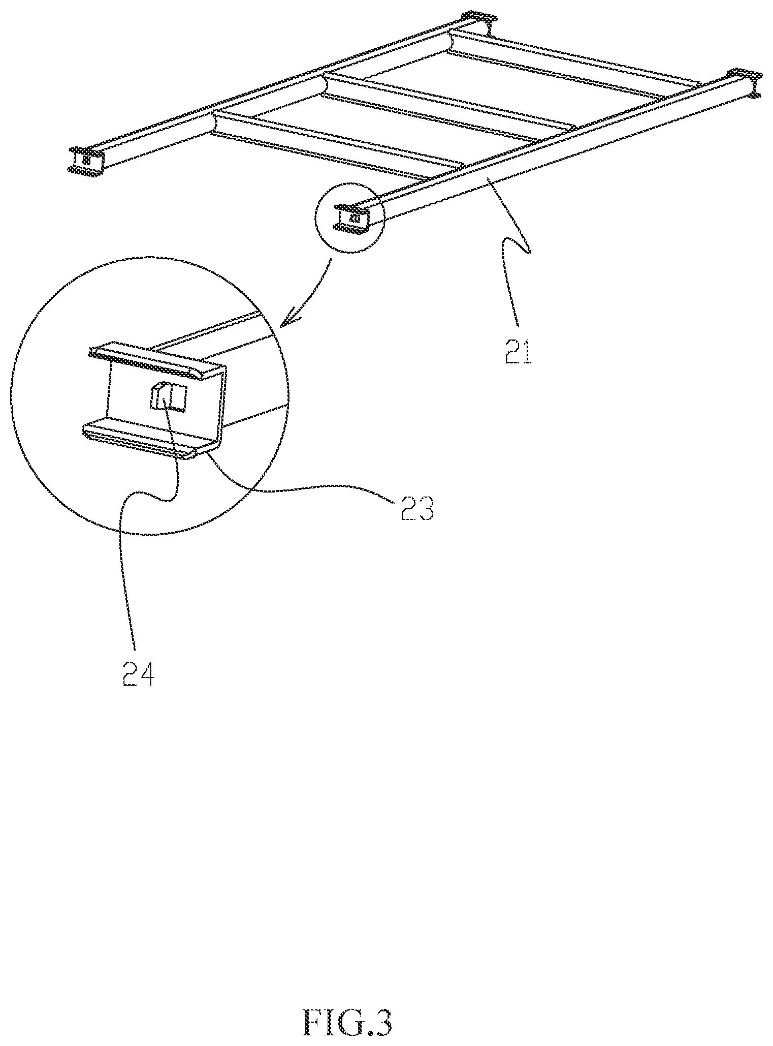 Patent US12324522 Figure 3 – Bed ladder configured to be installed on bed frame for use