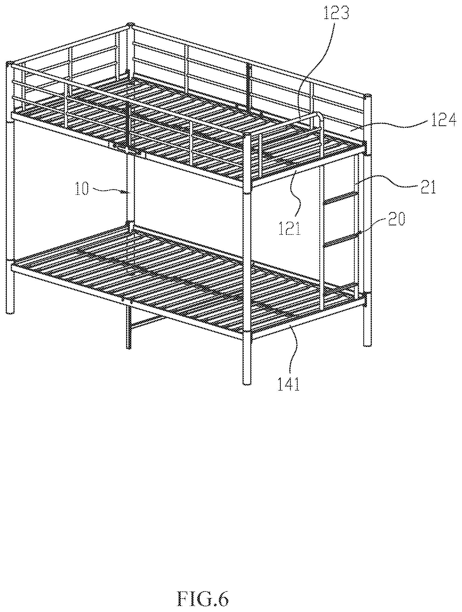 Patent US12324522 Figure 6 – Bed ladder configured to be installed on bed frame for use