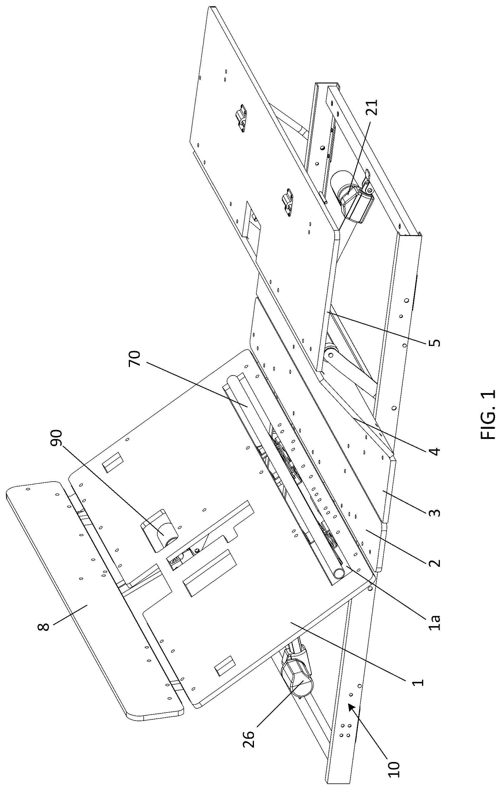 Patent US12324523 Figure 1 – Lumbar support mechanism and adjustable bed therewith