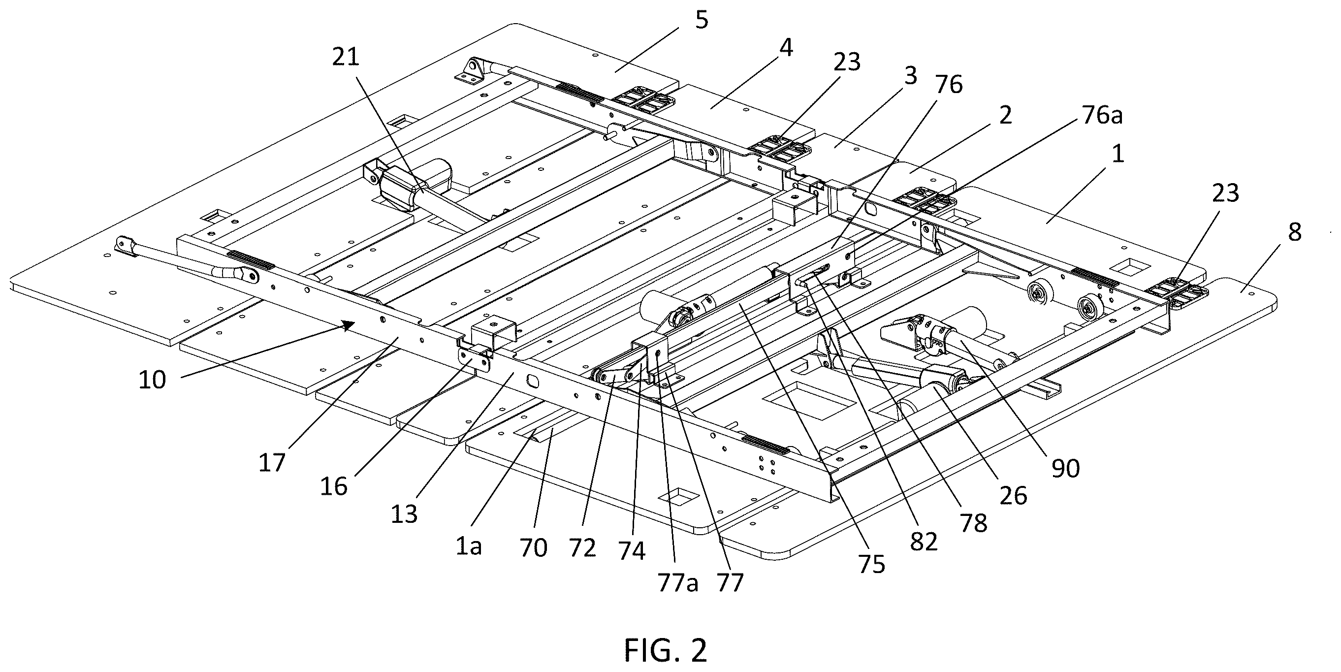 Patent US12324523 Figure 2 – Lumbar support mechanism and adjustable bed therewith