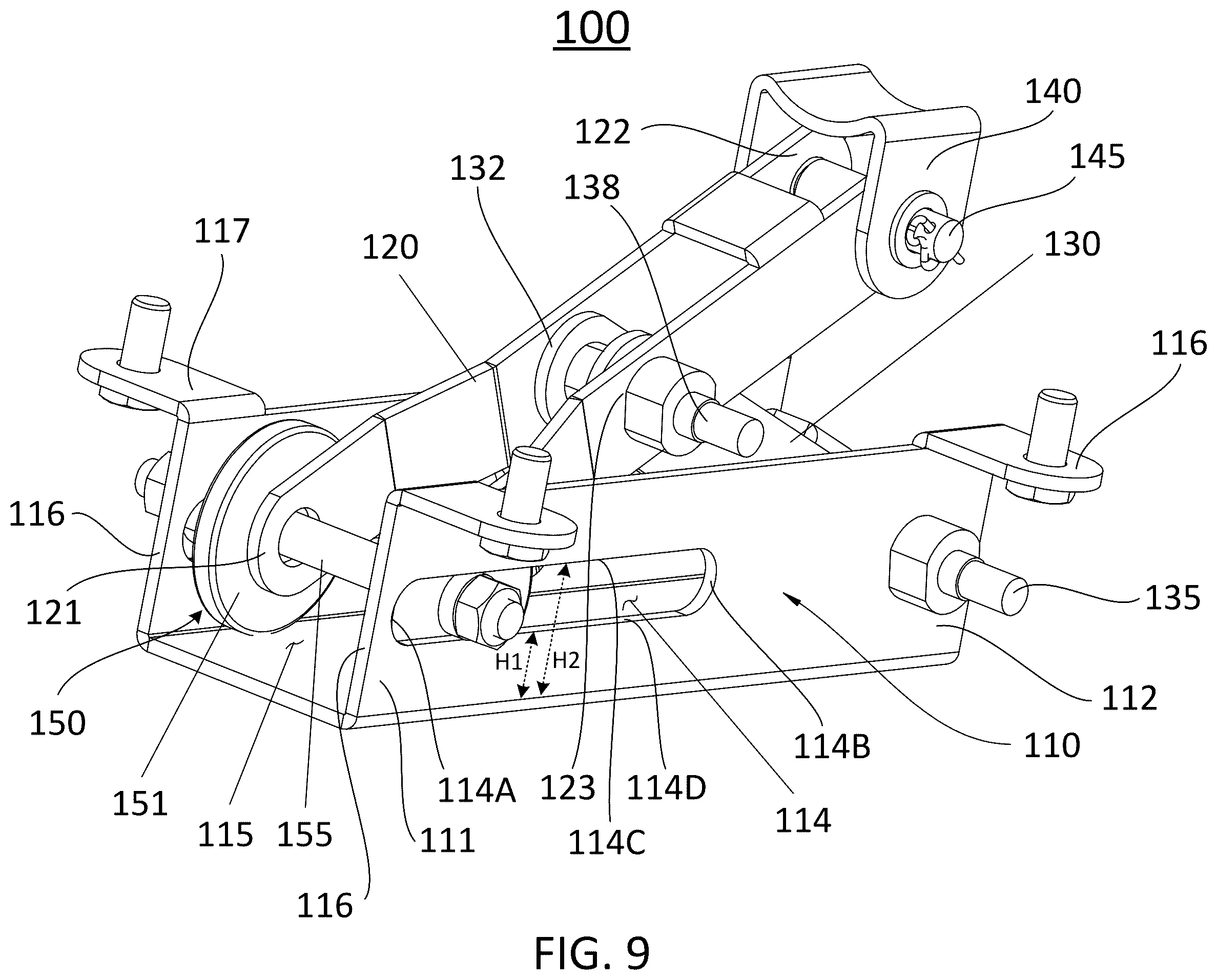 Patent US12324523 Figure 8 – Lumbar support mechanism and adjustable bed therewith