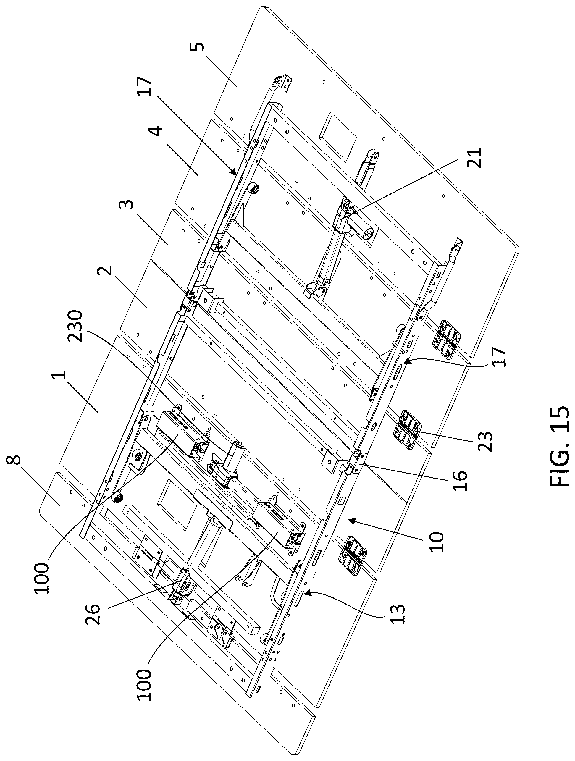 Patent US12324523 Figure 14 – Lumbar support mechanism and adjustable bed therewith
