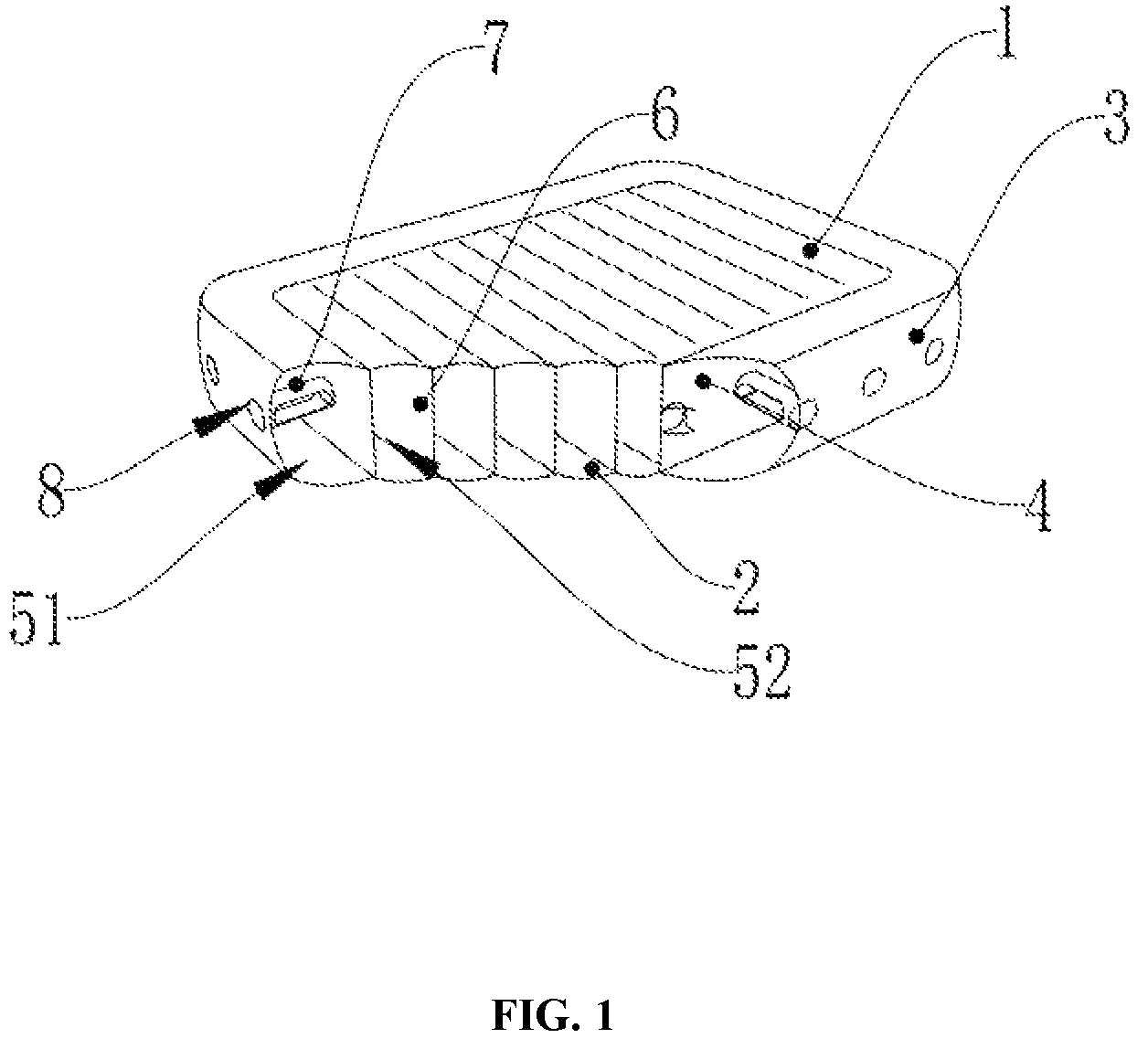 Patent US12324524 Figure 1 – Air mattress