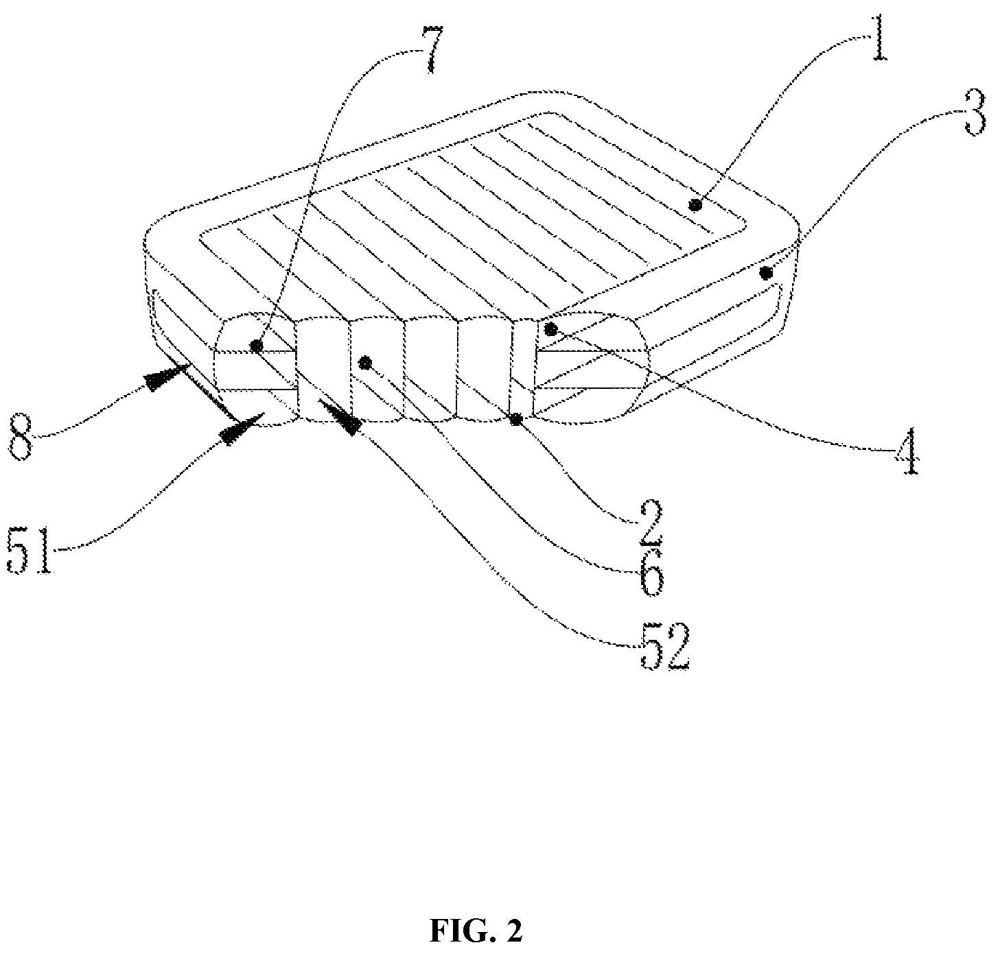 Patent US12324524 Figure 2 – Air mattress
