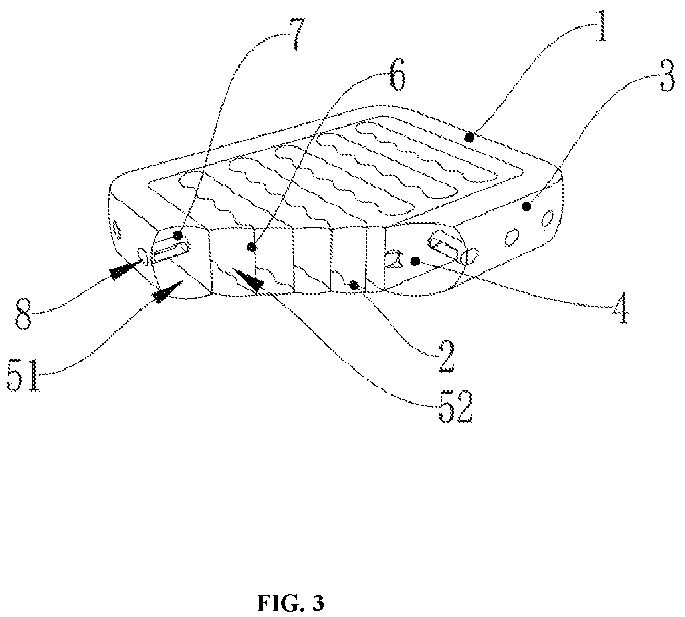Patent US12324524 Figure 3 – Air mattress