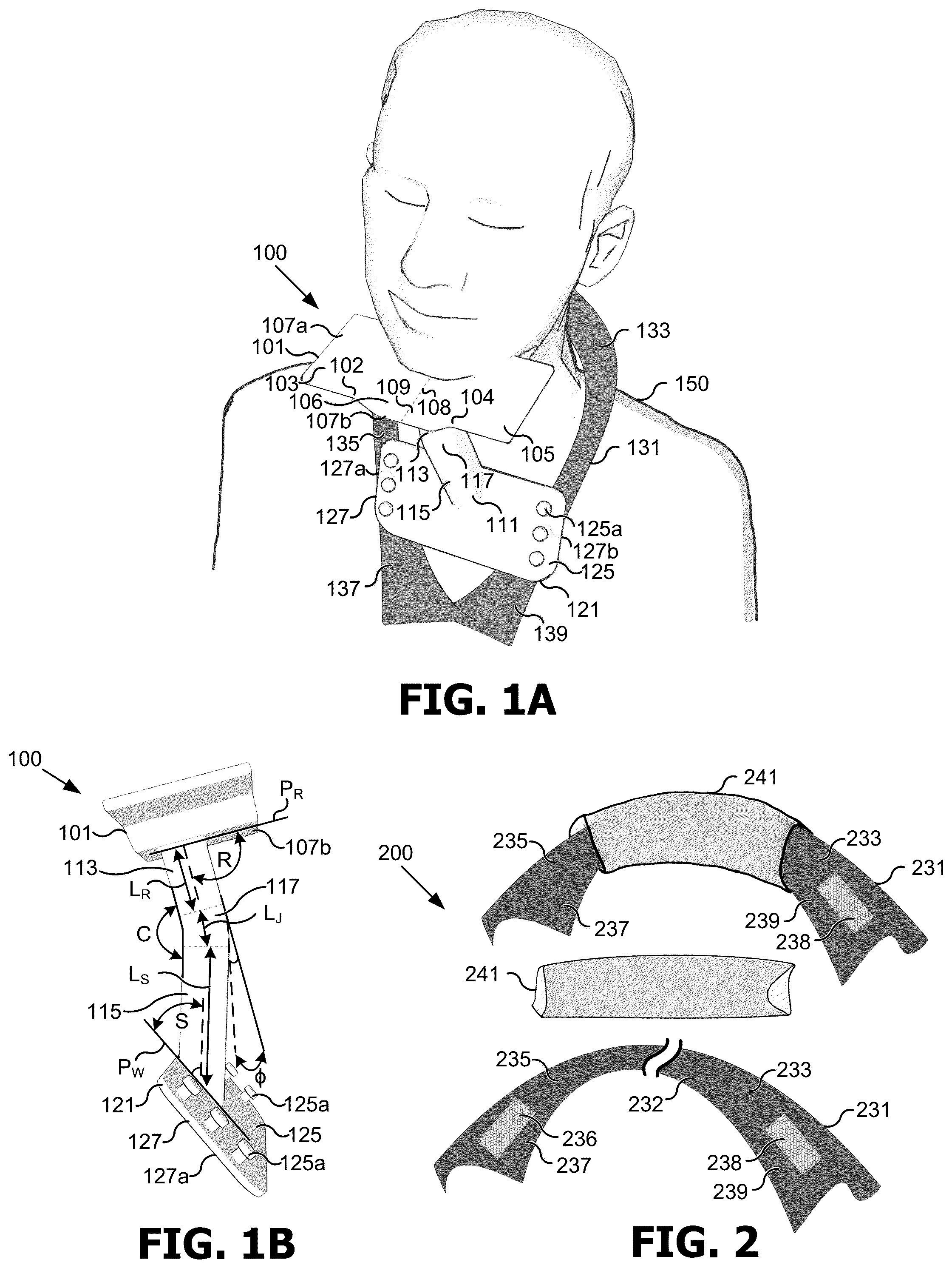 Patent US12324525 Figure 1 – Brace device and method