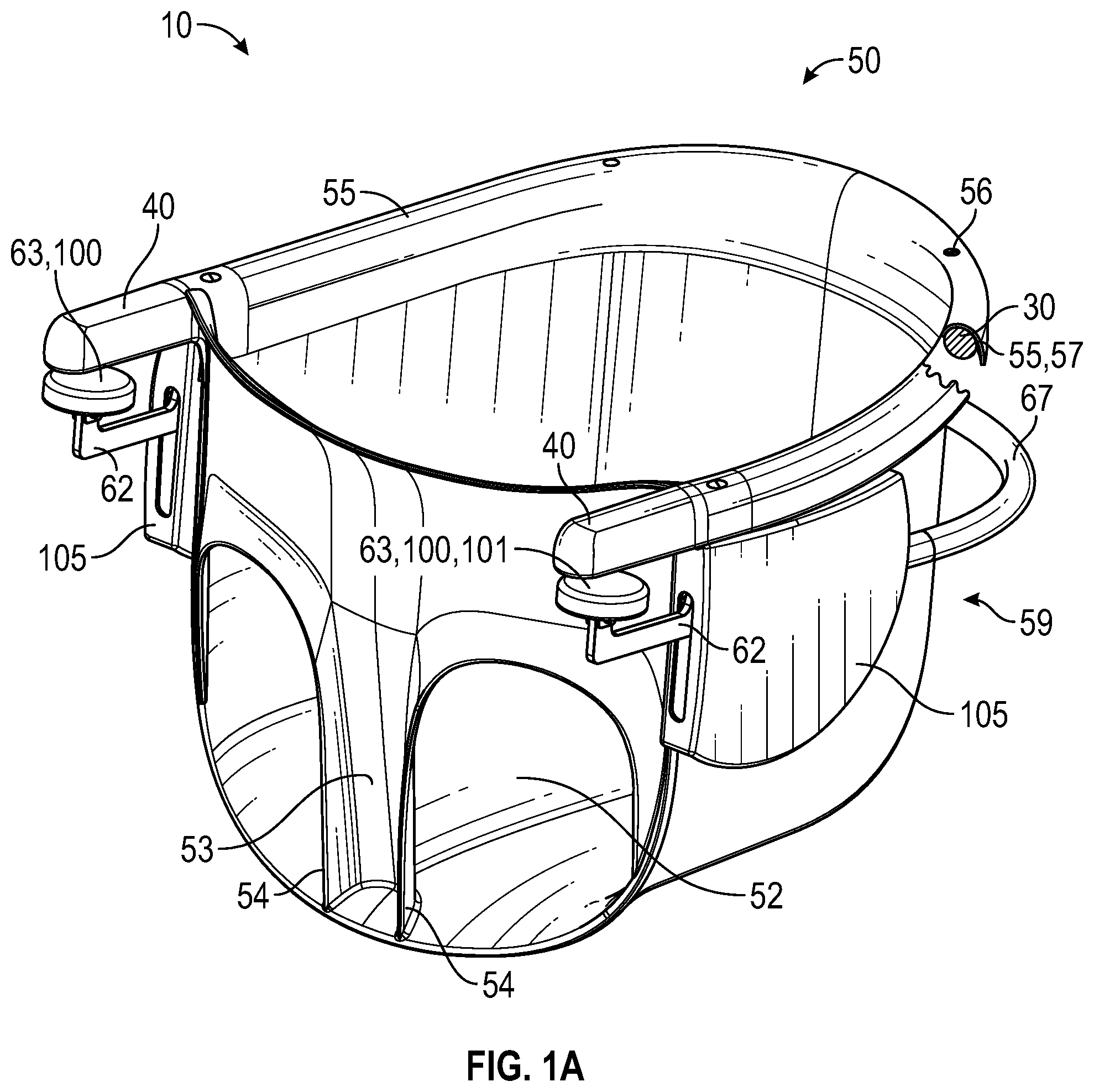 Patent US12324526 Figure 1 – Baby seat