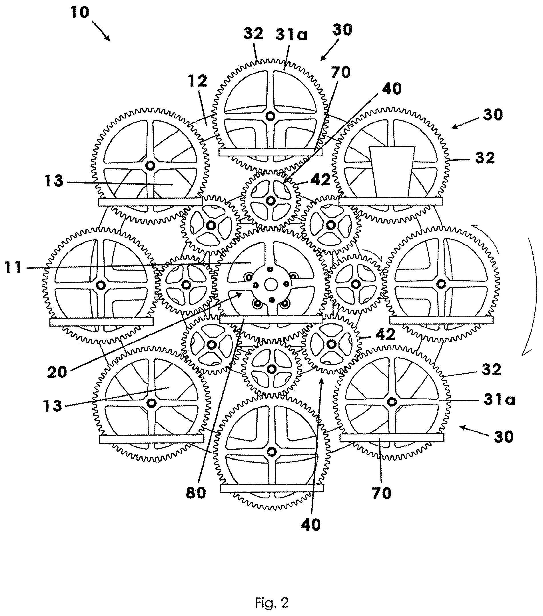 Patent US12324527 Figure 2 – Multi-wheel rotational display assembly