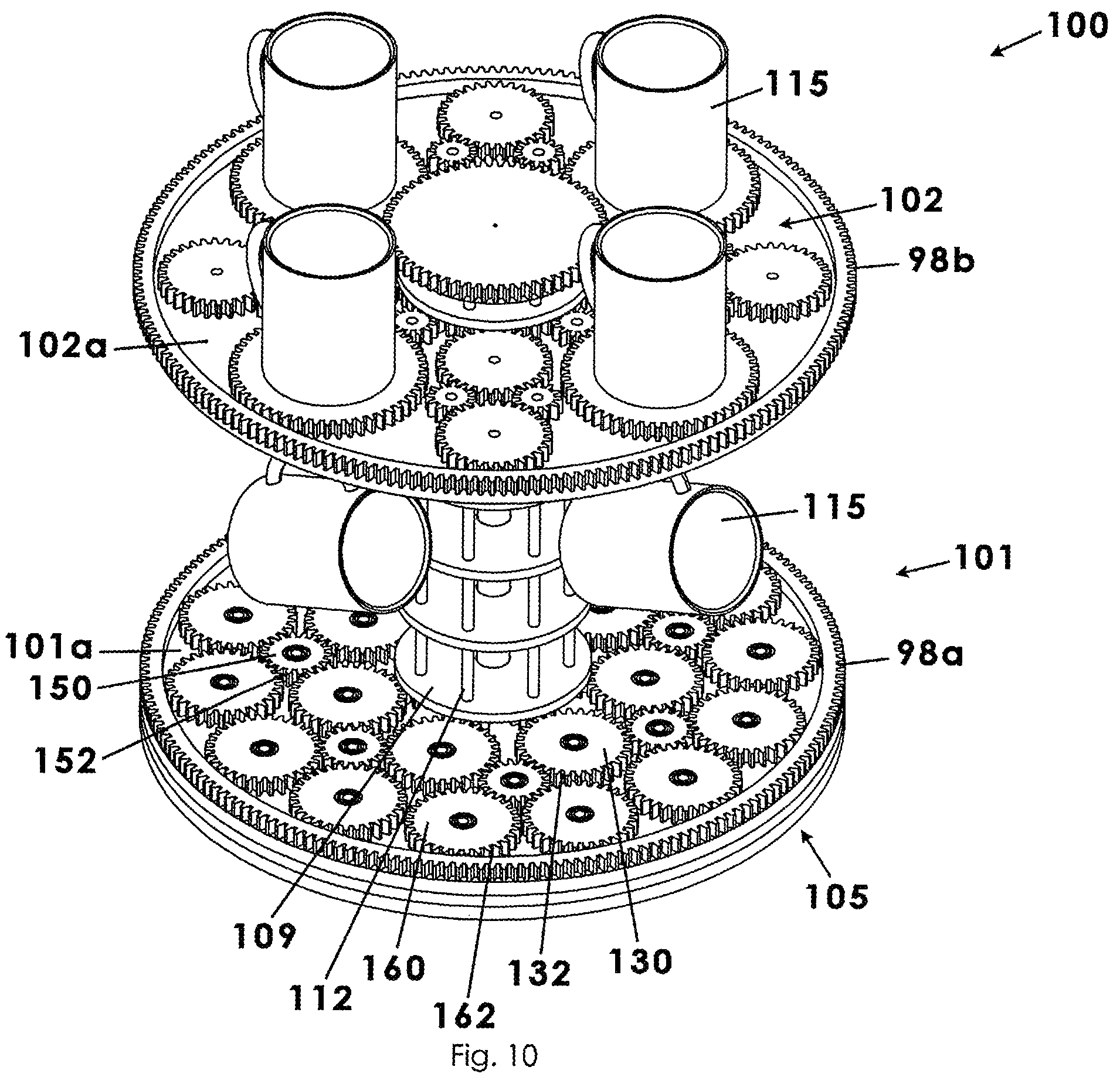 Patent US12324527 Figure 10 – Multi-wheel rotational display assembly