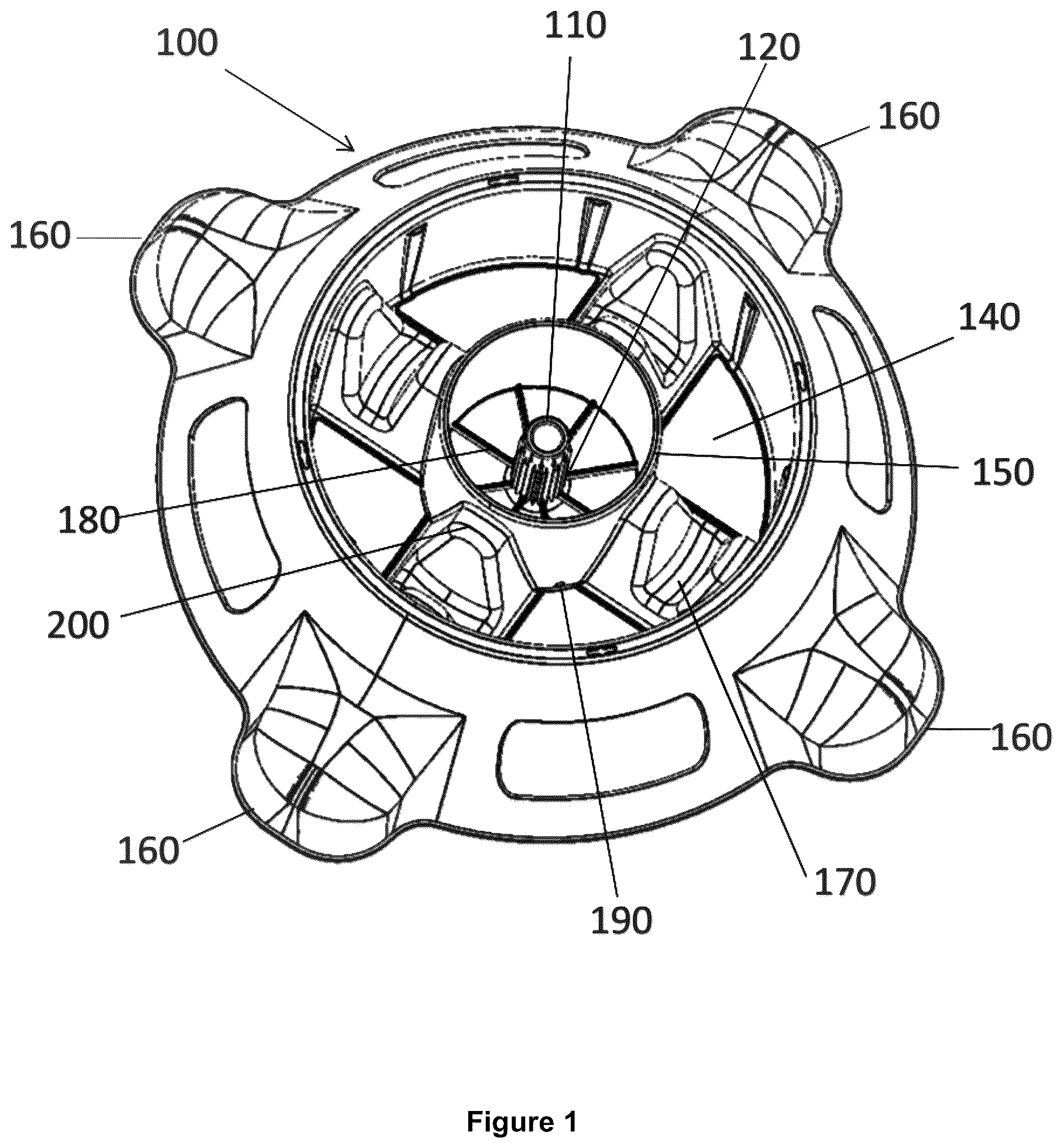 Patent US12324535 Figure 1 – Tree stand