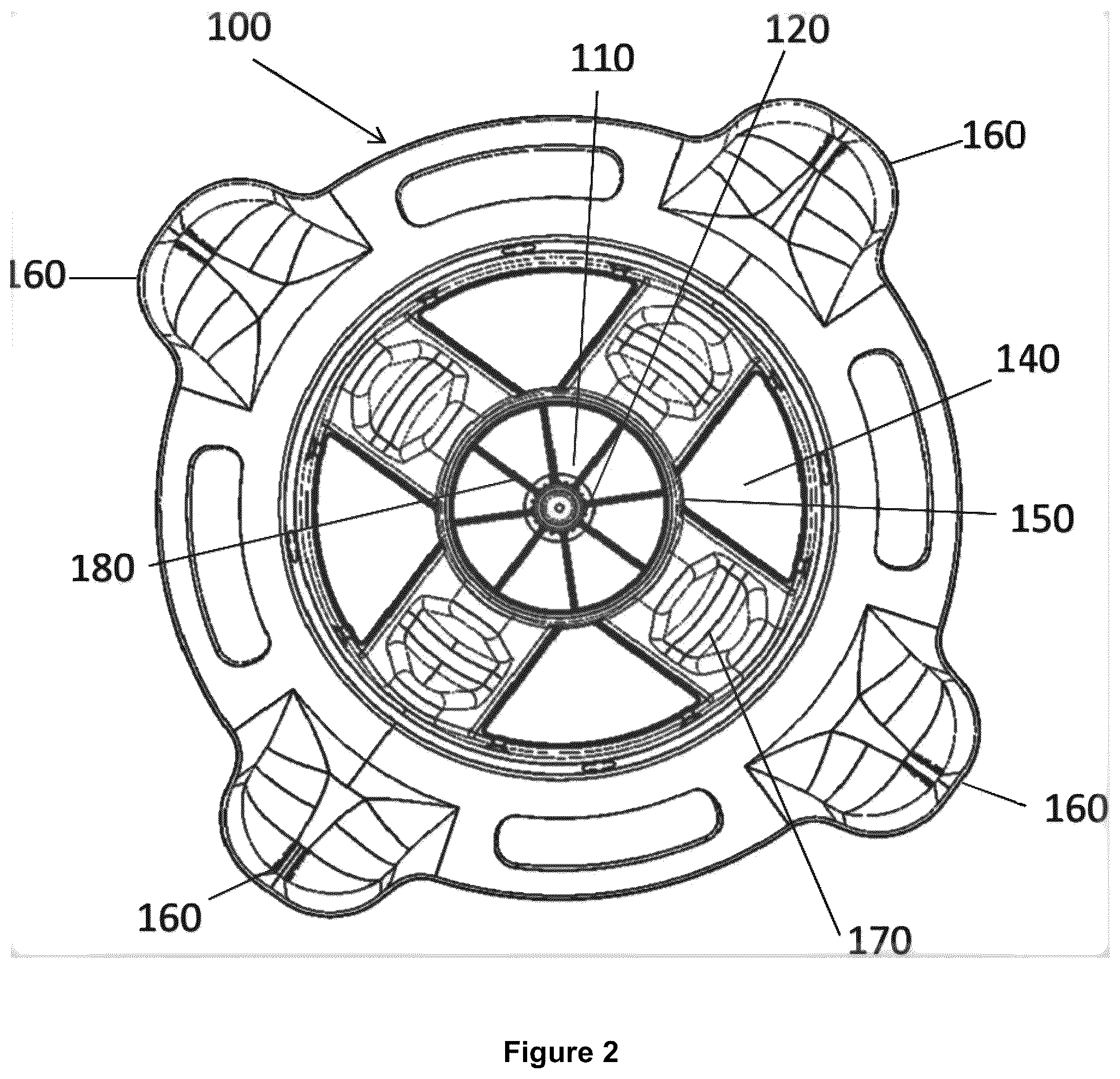 Patent US12324535 Figure 2 – Tree stand
