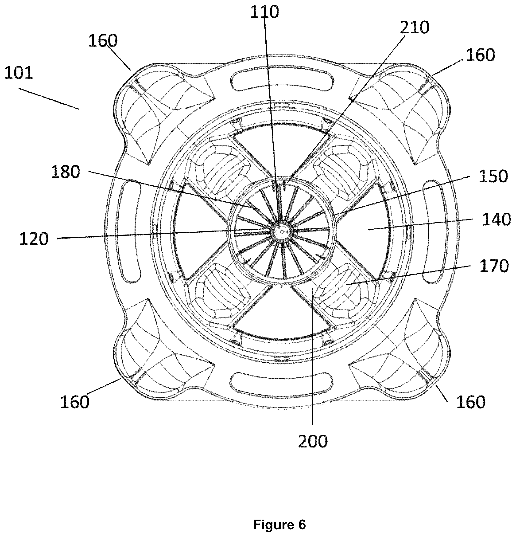Patent US12324535 Figure 6 – Tree stand
