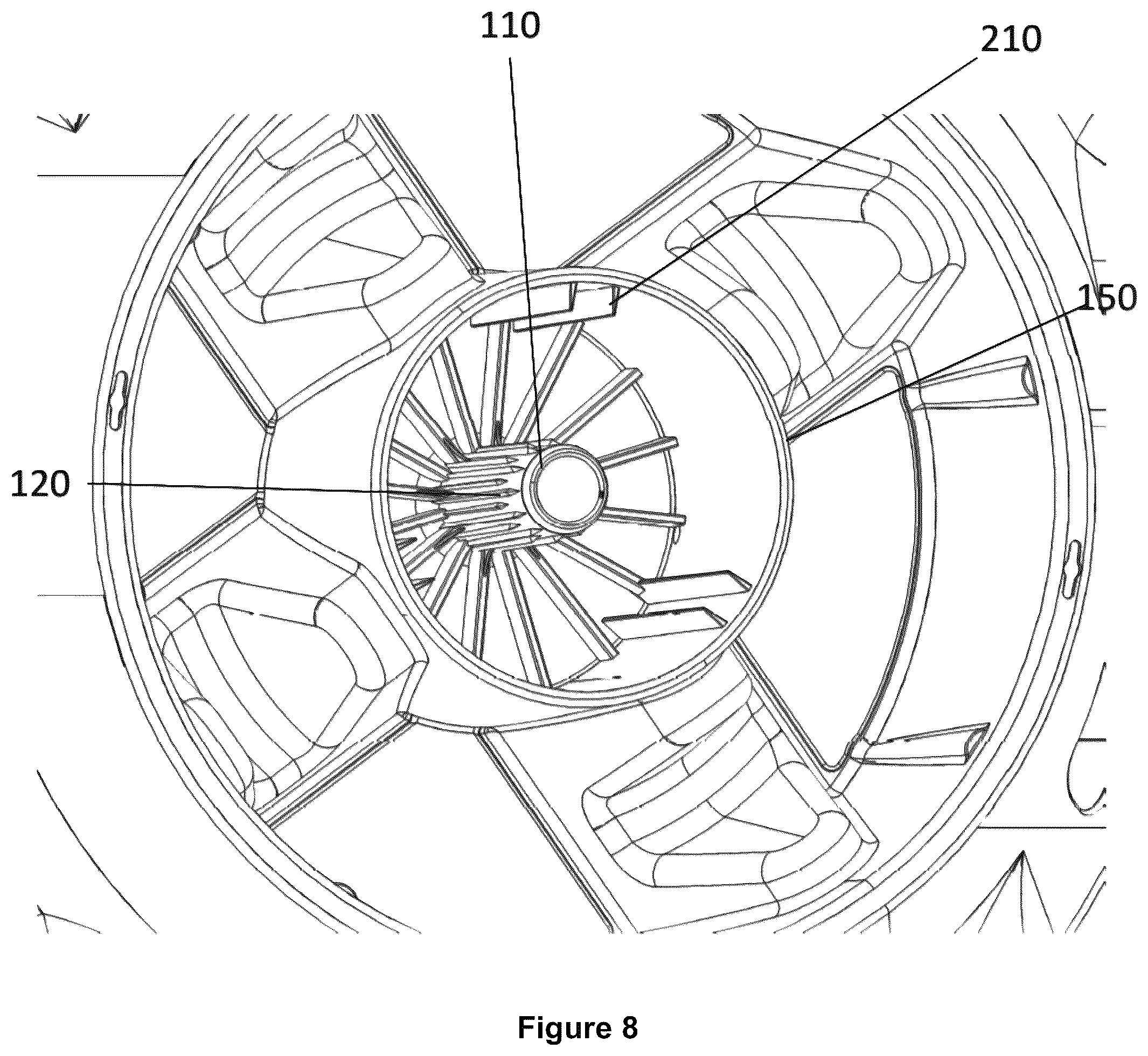 Patent US12324535 Figure 8 – Tree stand
