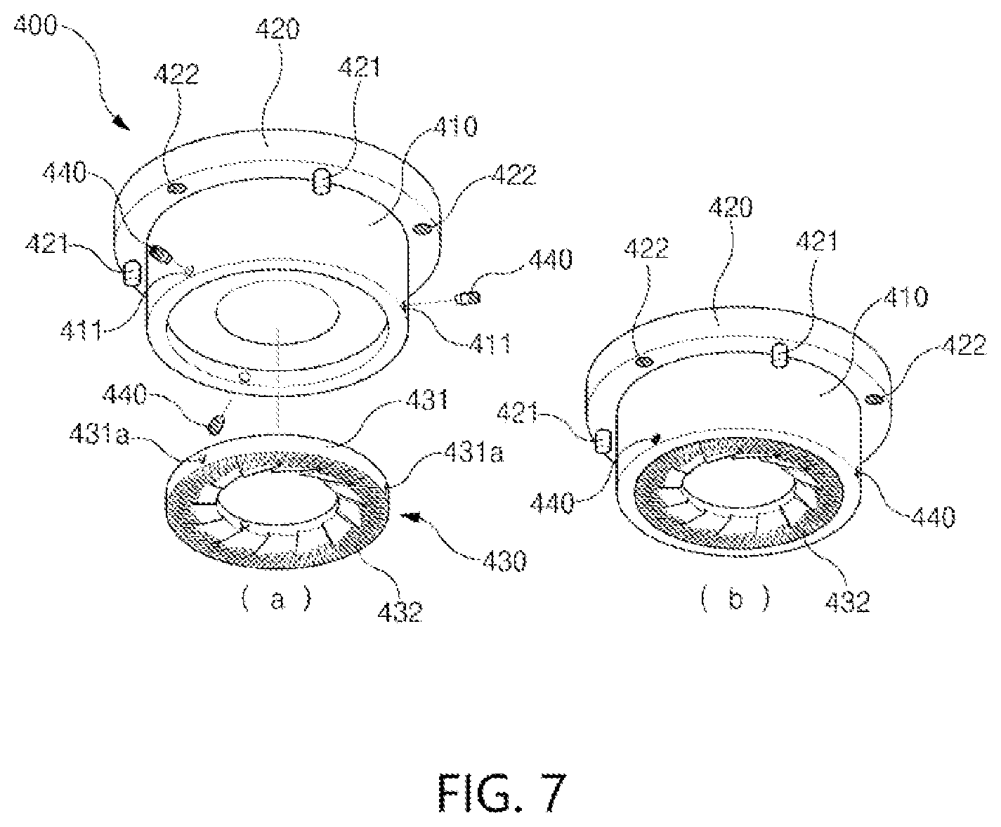 Patent US12324541 Figure 7 – Coffee grinder having improved accuracy of burr alignment for grinding uniformity