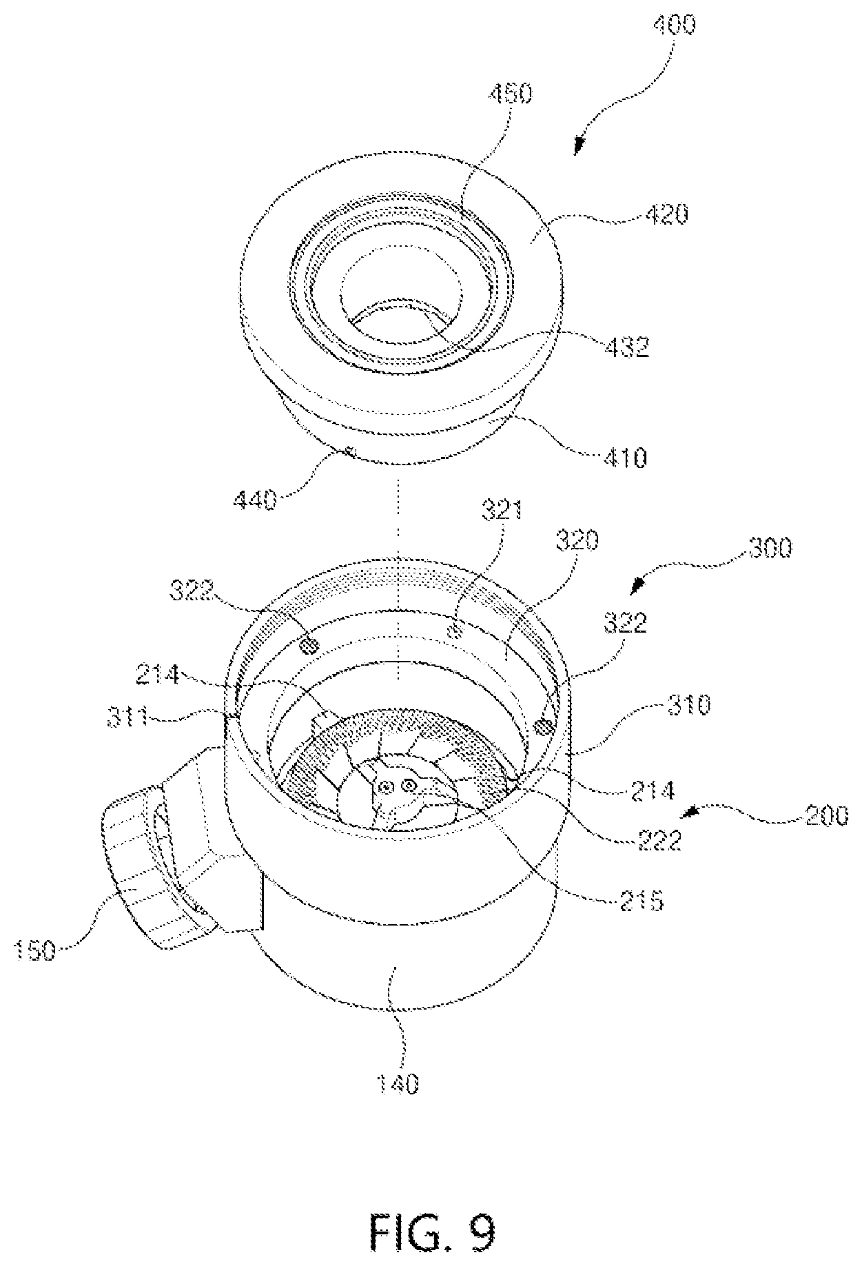 Patent US12324541 Figure 9 – Coffee grinder having improved accuracy of burr alignment for grinding uniformity