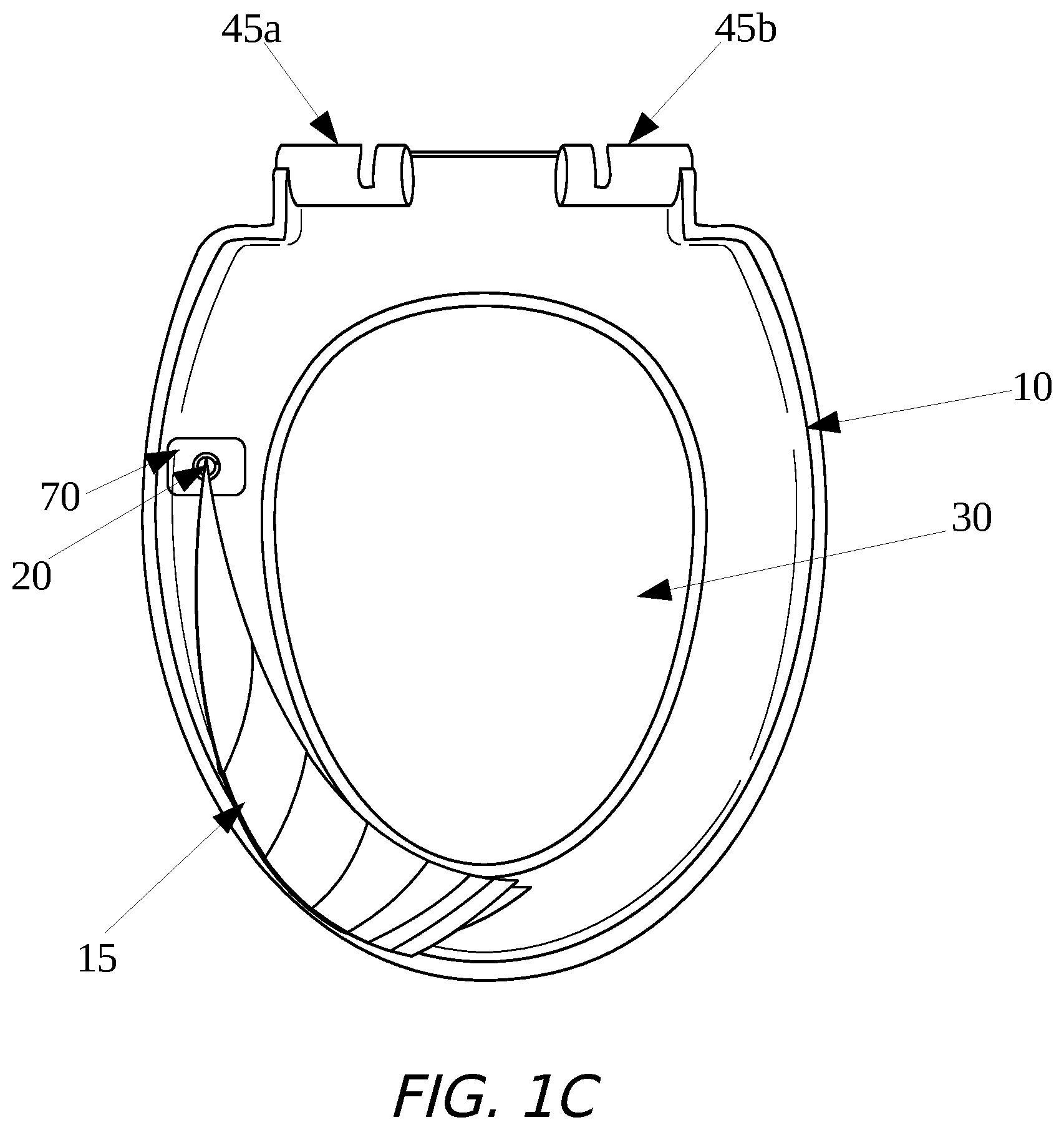 Patent US12324547 Figure 2 – Toilet aerosol containment device