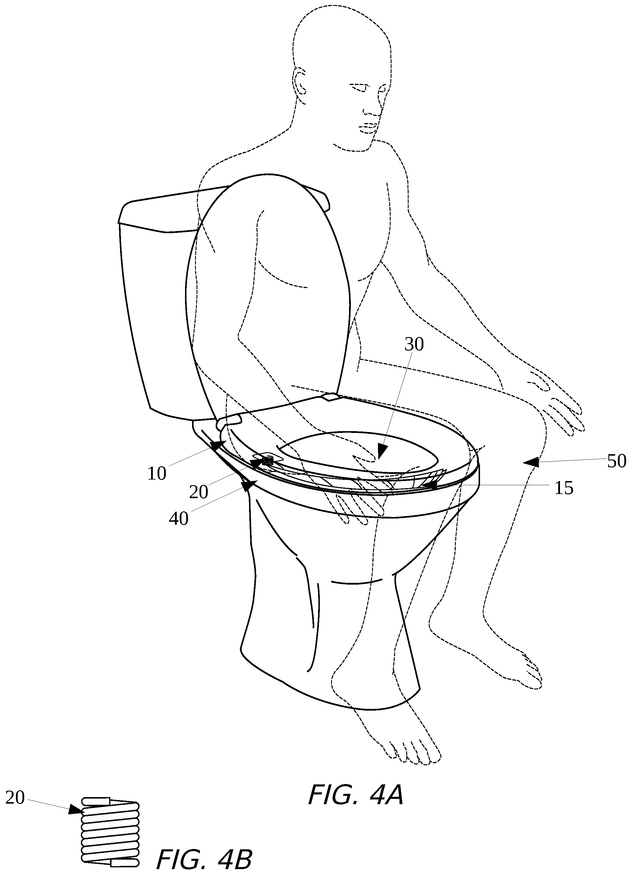 Patent US12324547 Figure 5 – Toilet aerosol containment device