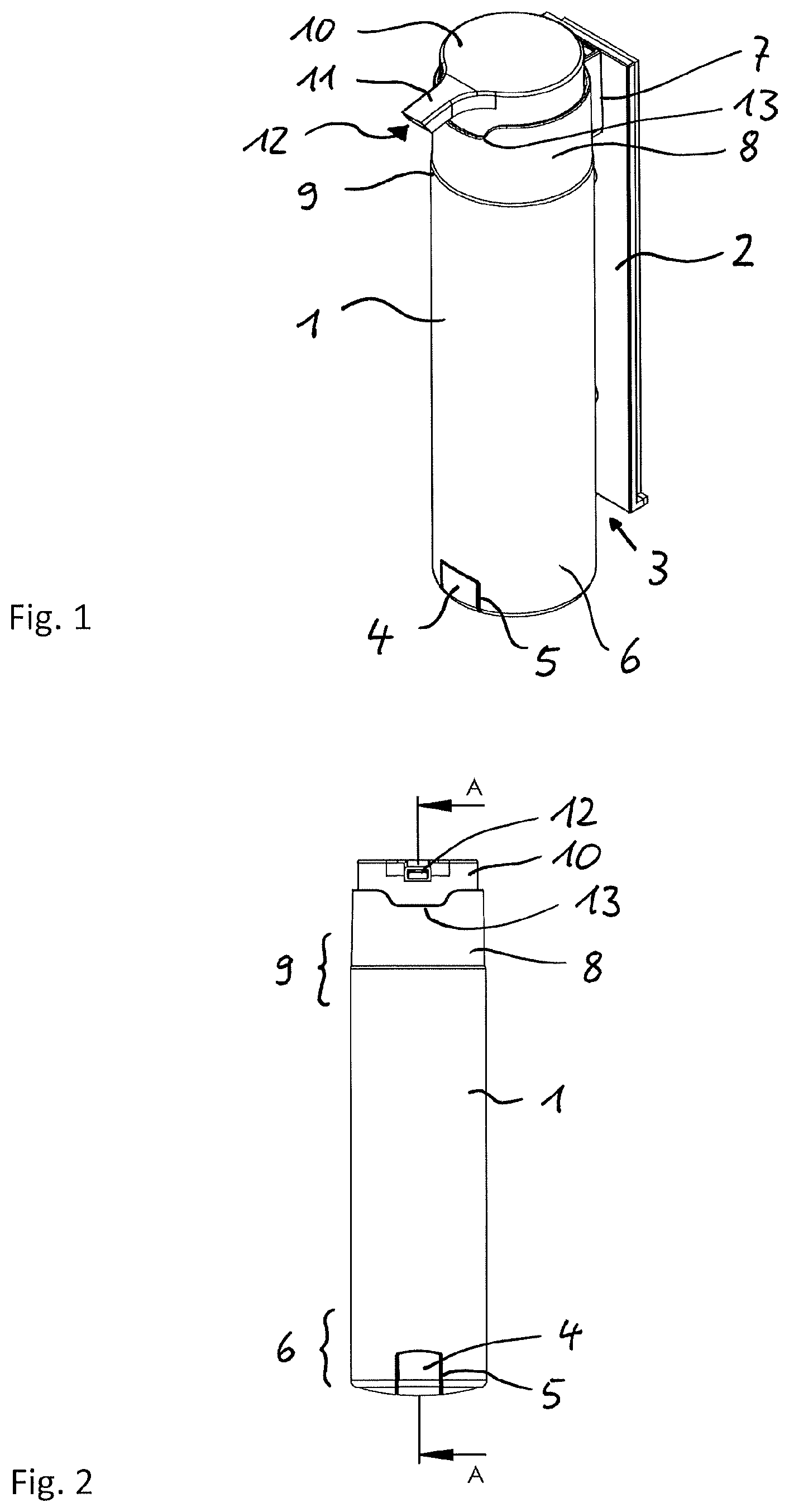Patent US12324549 Figure 1 – Wall-mounted metering dispenser