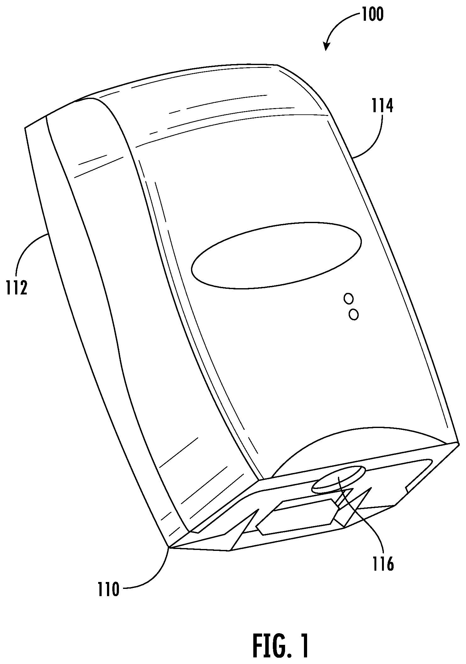 Patent US12324550 Figure 1 – Dispensing device with improved motor assembly