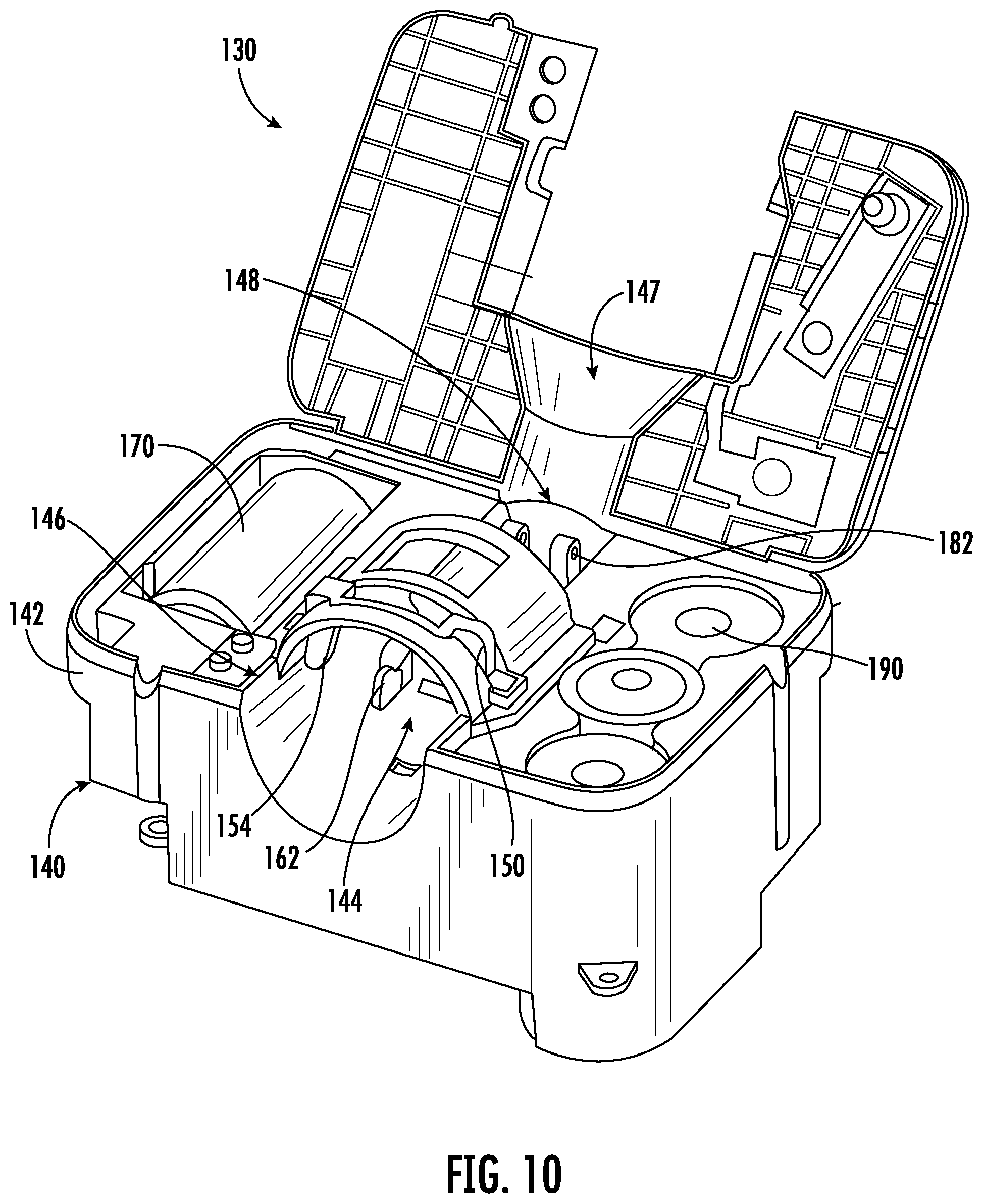 Patent US12324550 Figure 8 – Dispensing device with improved motor assembly