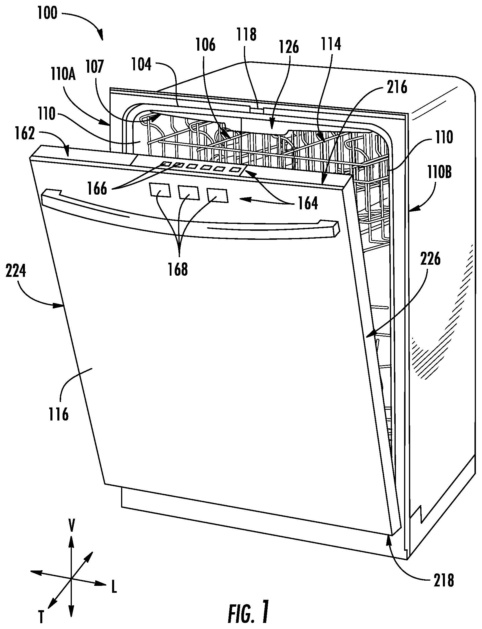 Patent US12324552 Figure 1 – Dishwashing appliance and methods of operation for future cycle protection