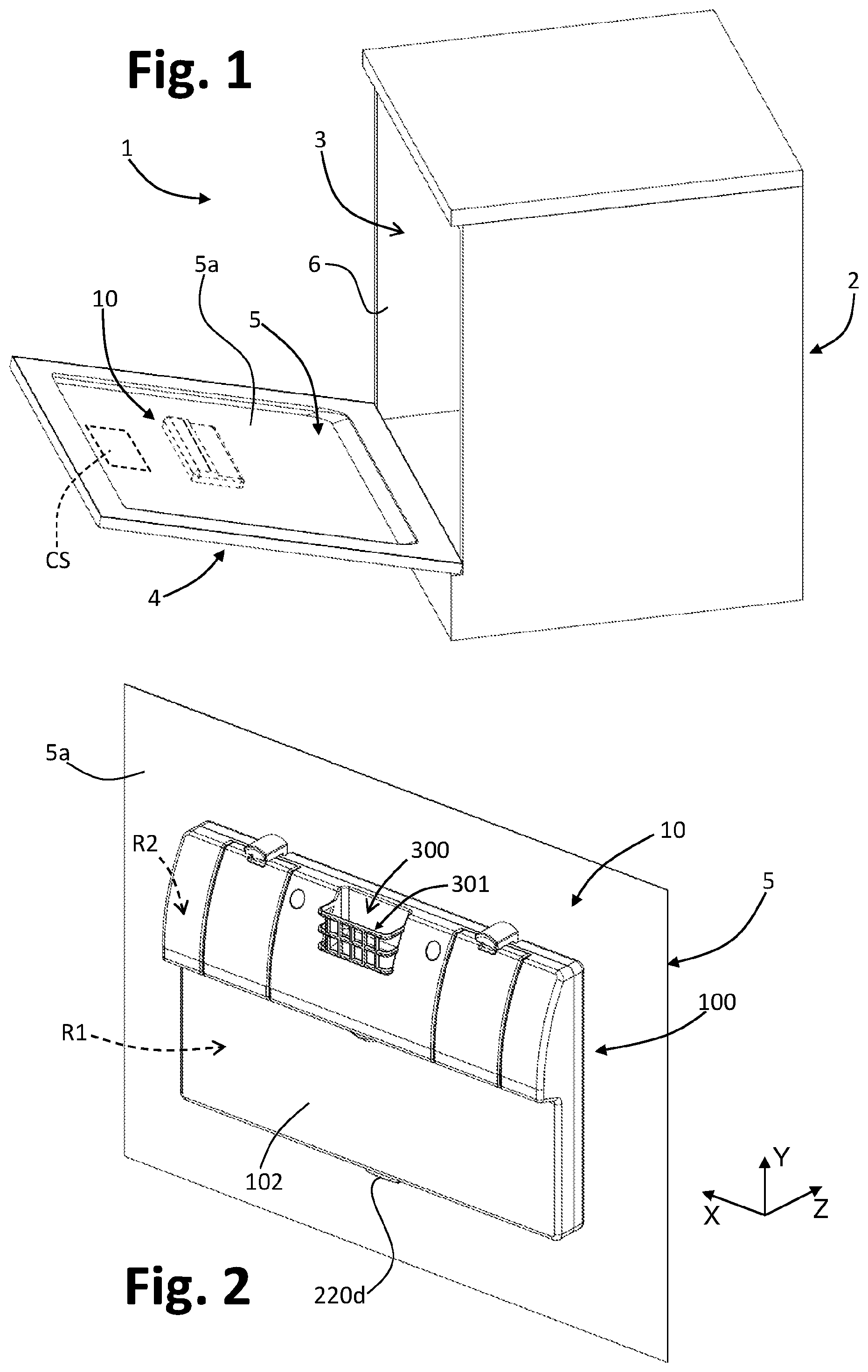 Patent US12324554 Figure 1 – Washing agent dispenser for dishwashing machines