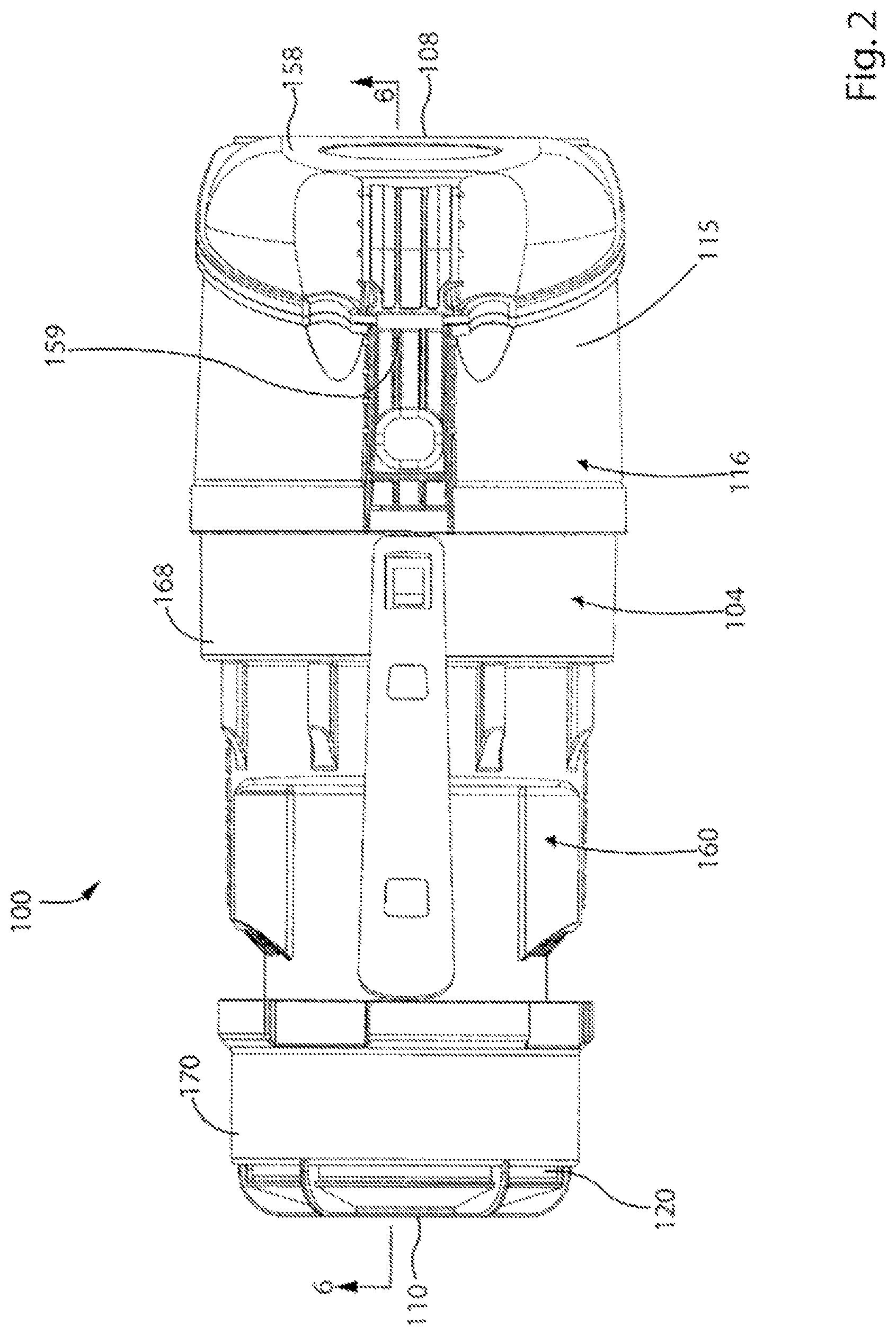 Patent US12324556 Figure 2 – Hand vacuum cleaner