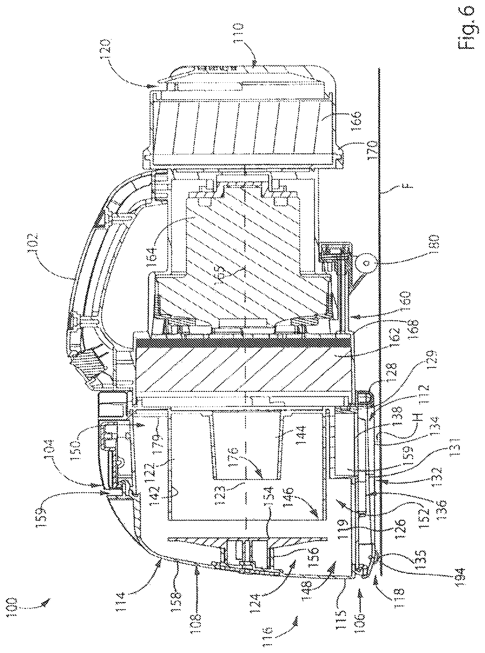 Patent US12324556 Figure 6 – Hand vacuum cleaner