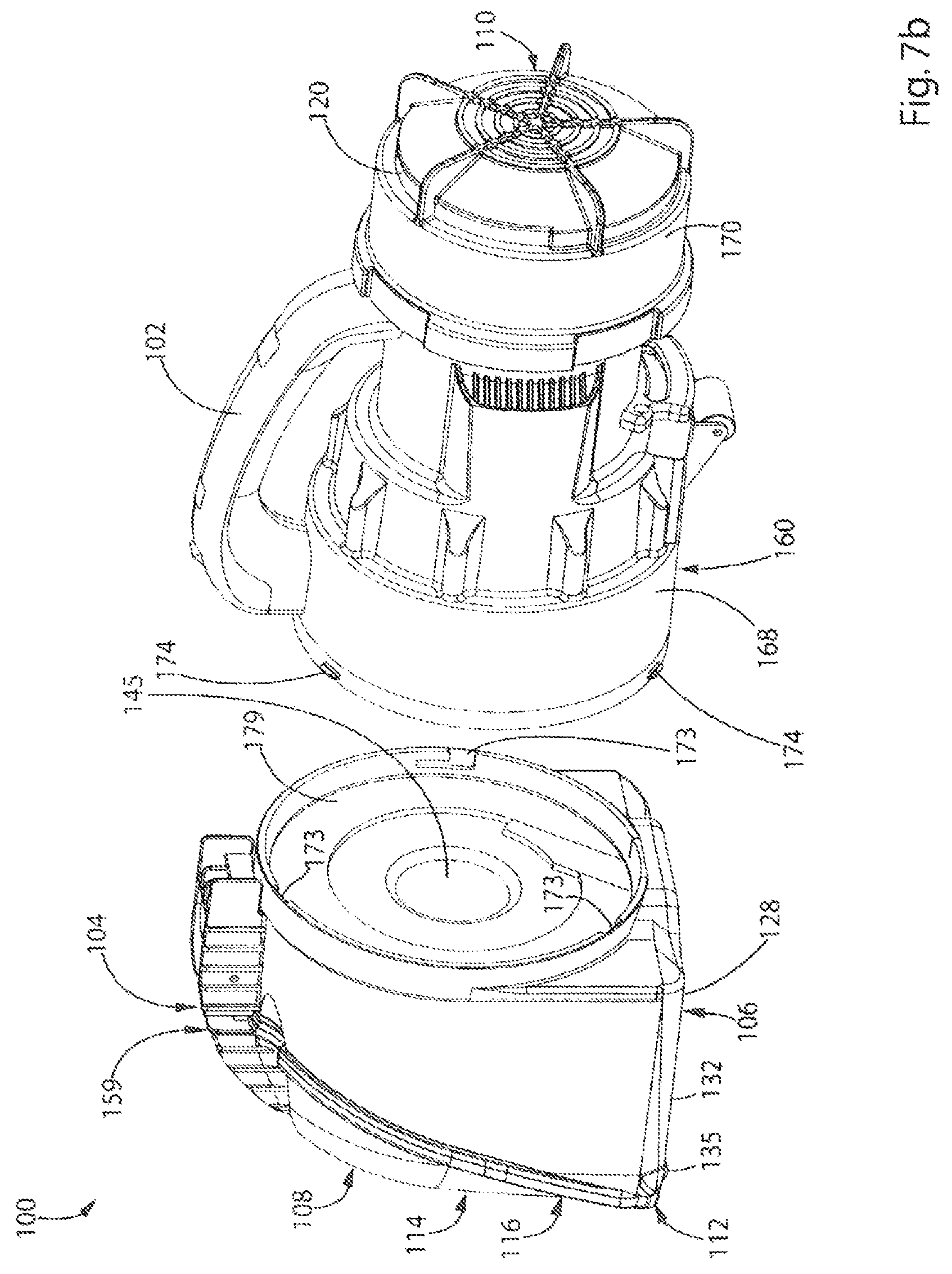 Patent US12324556 Figure 8 – Hand vacuum cleaner