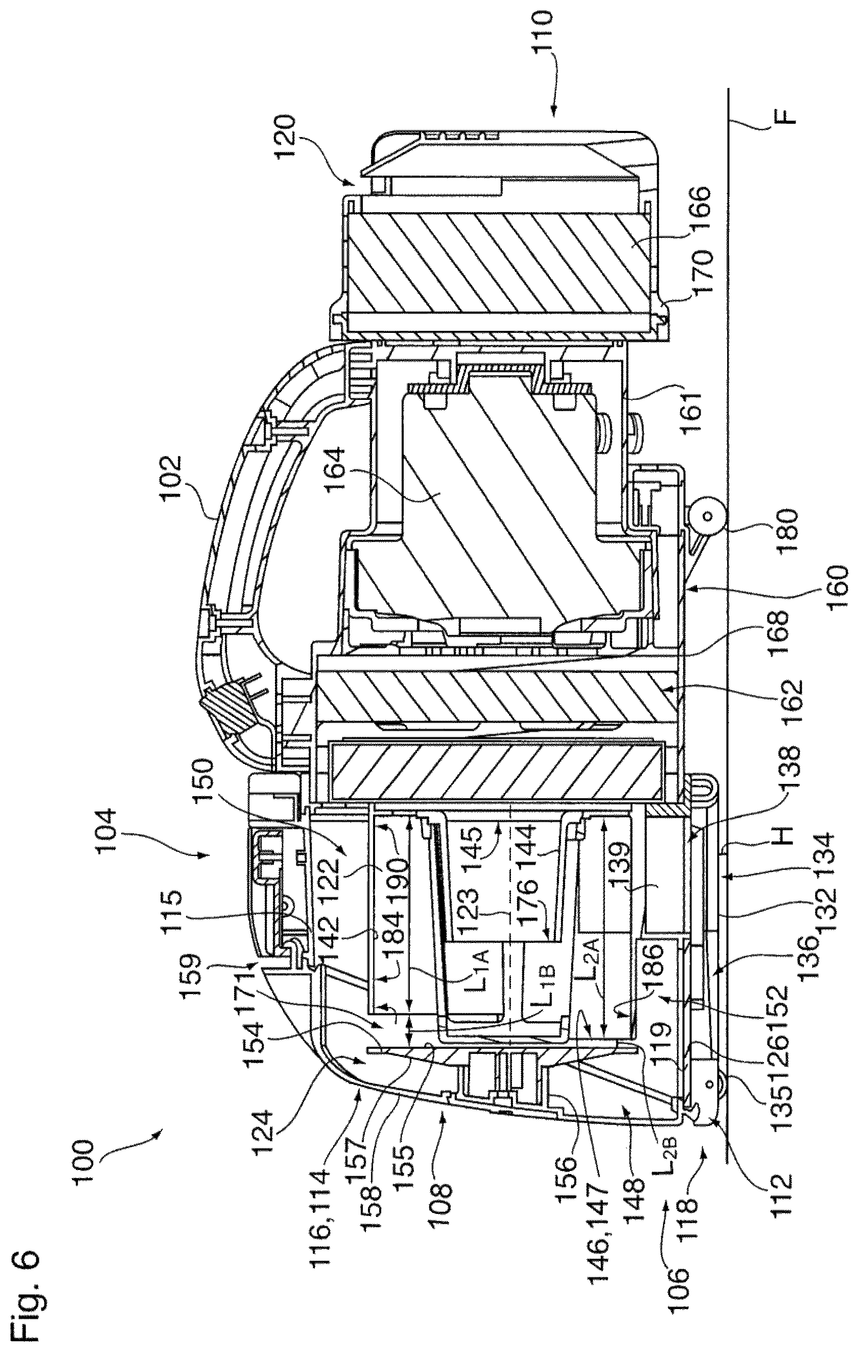 Patent US12324557 Figure 6 – Portable surface cleaning apparatus
