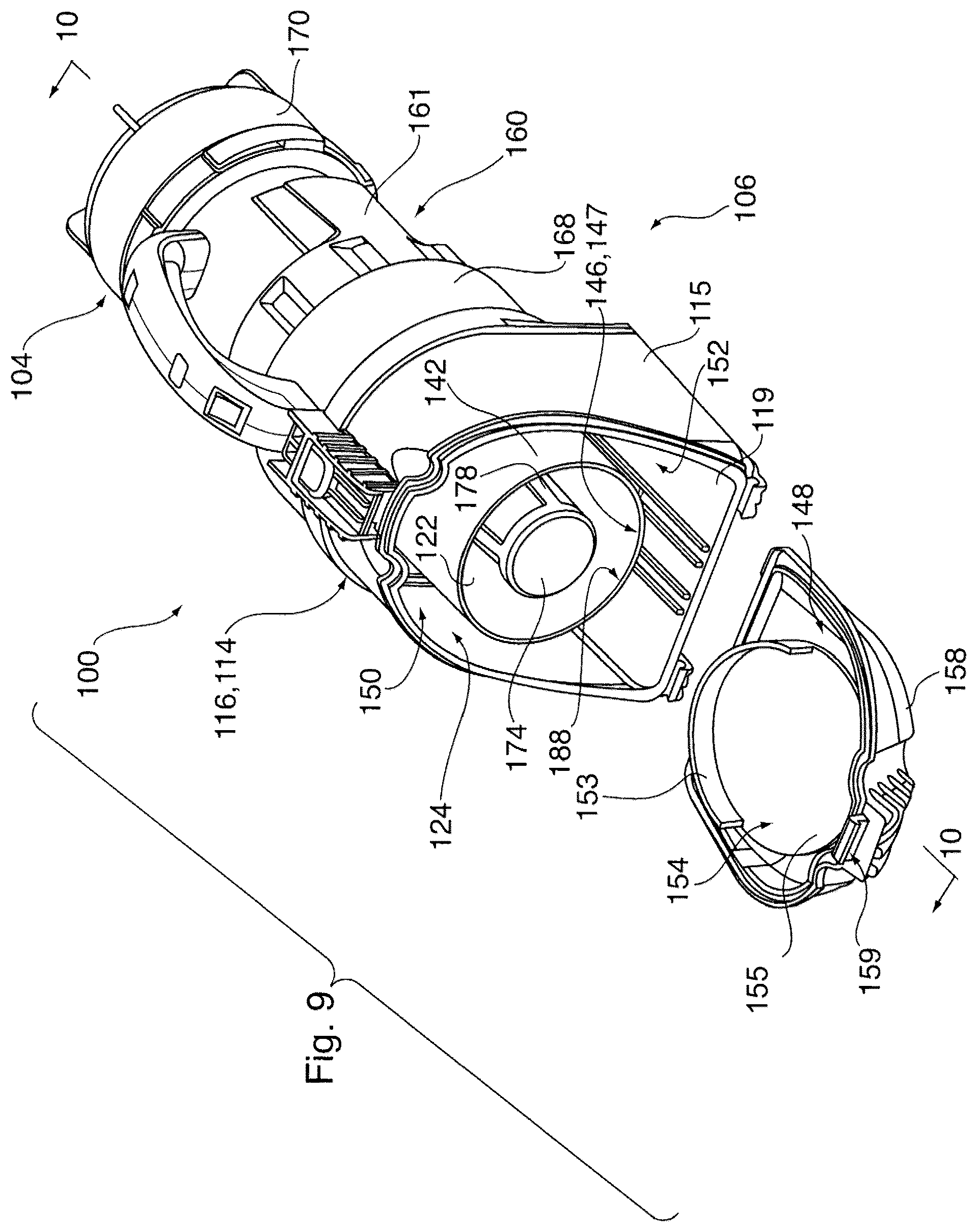 Patent US12324557 Figure 9 – Portable surface cleaning apparatus